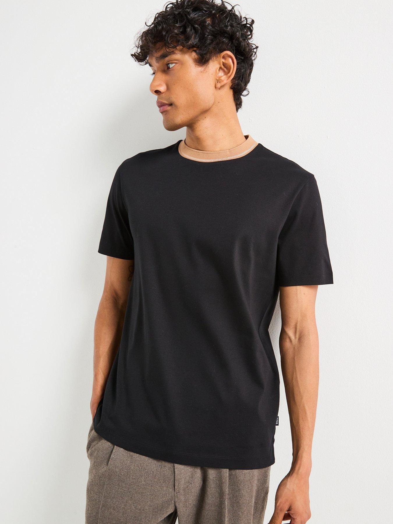 undefined H-Tessler Mercerised Cotton Slim Fit T-Shirt - Black