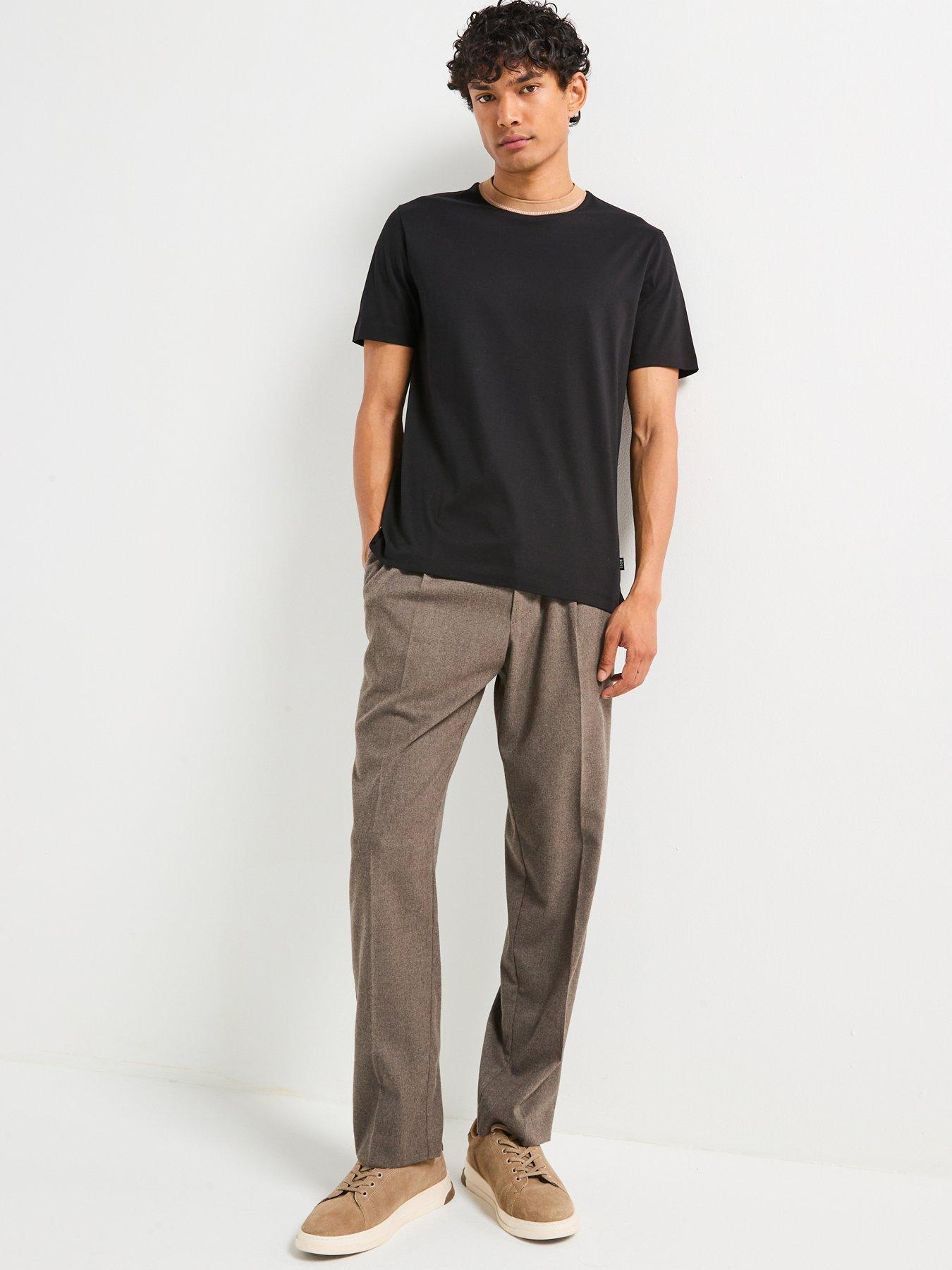 Image 3 of 4 of BOSS H-Tessler Mercerised Cotton Slim Fit T-Shirt - Black