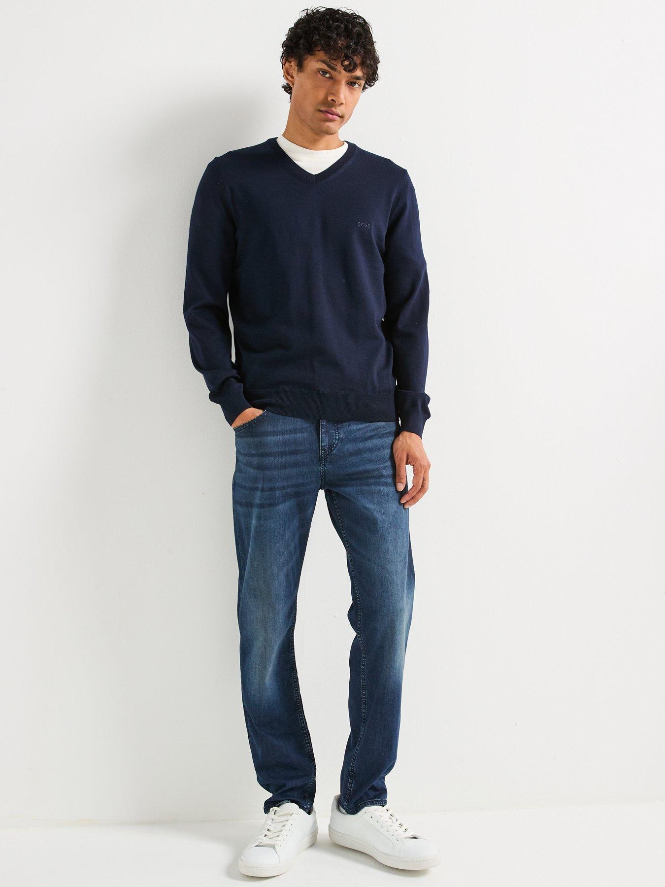 Image 6 of 6 of BOSS P-ReMaine Regular Fit Jeans - Dark Blue