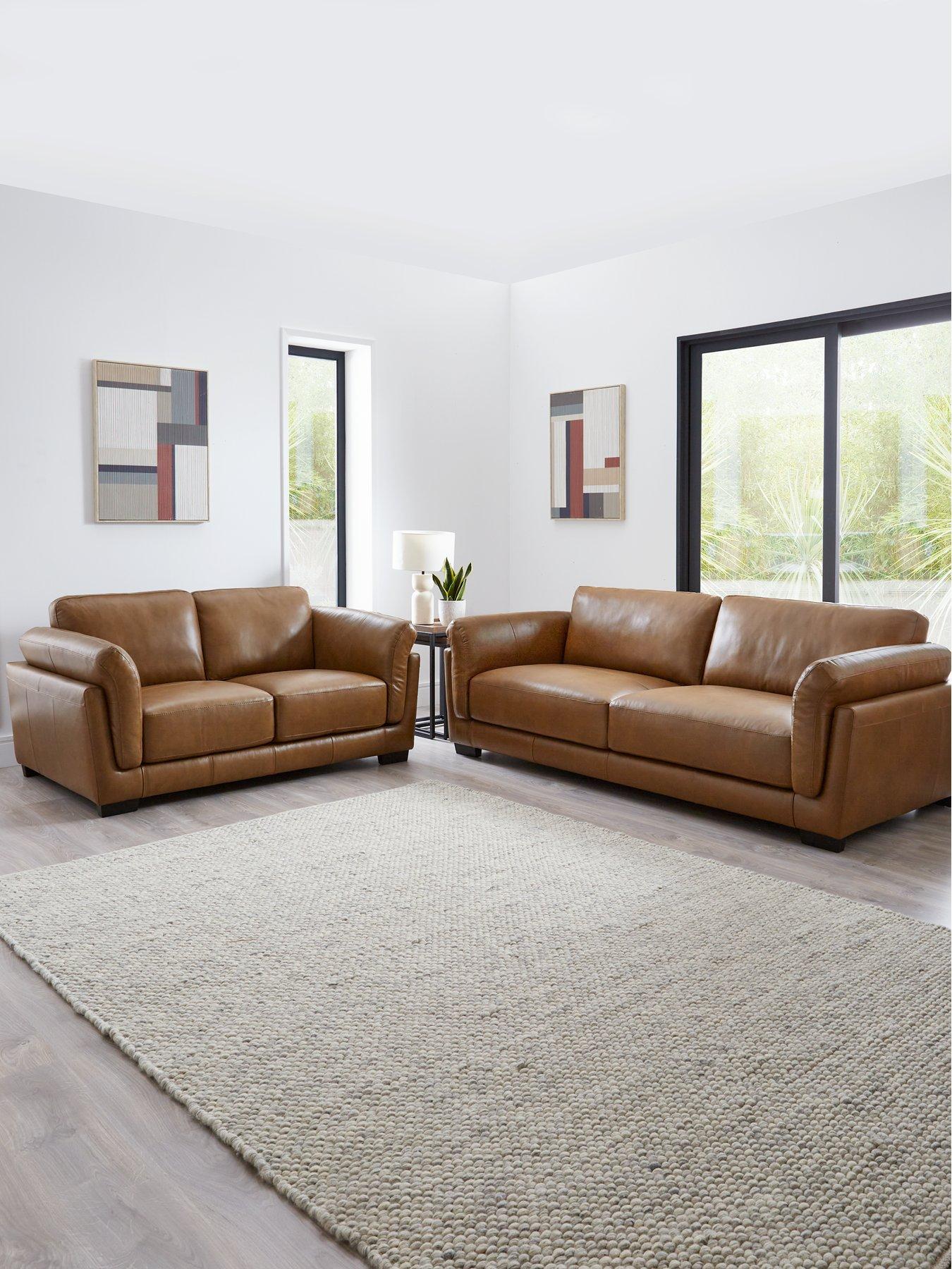 undefined Morena 3 + 2 Leather Sofas
