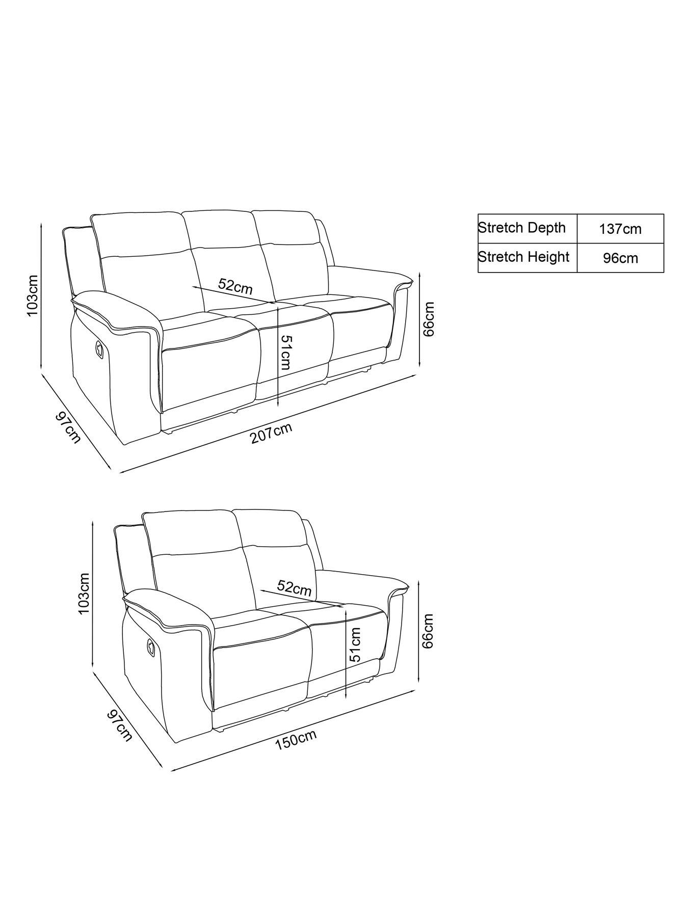 Image 7 of 7 of The Very Collection Miro 3 + 2 Seater Fabric Sofas