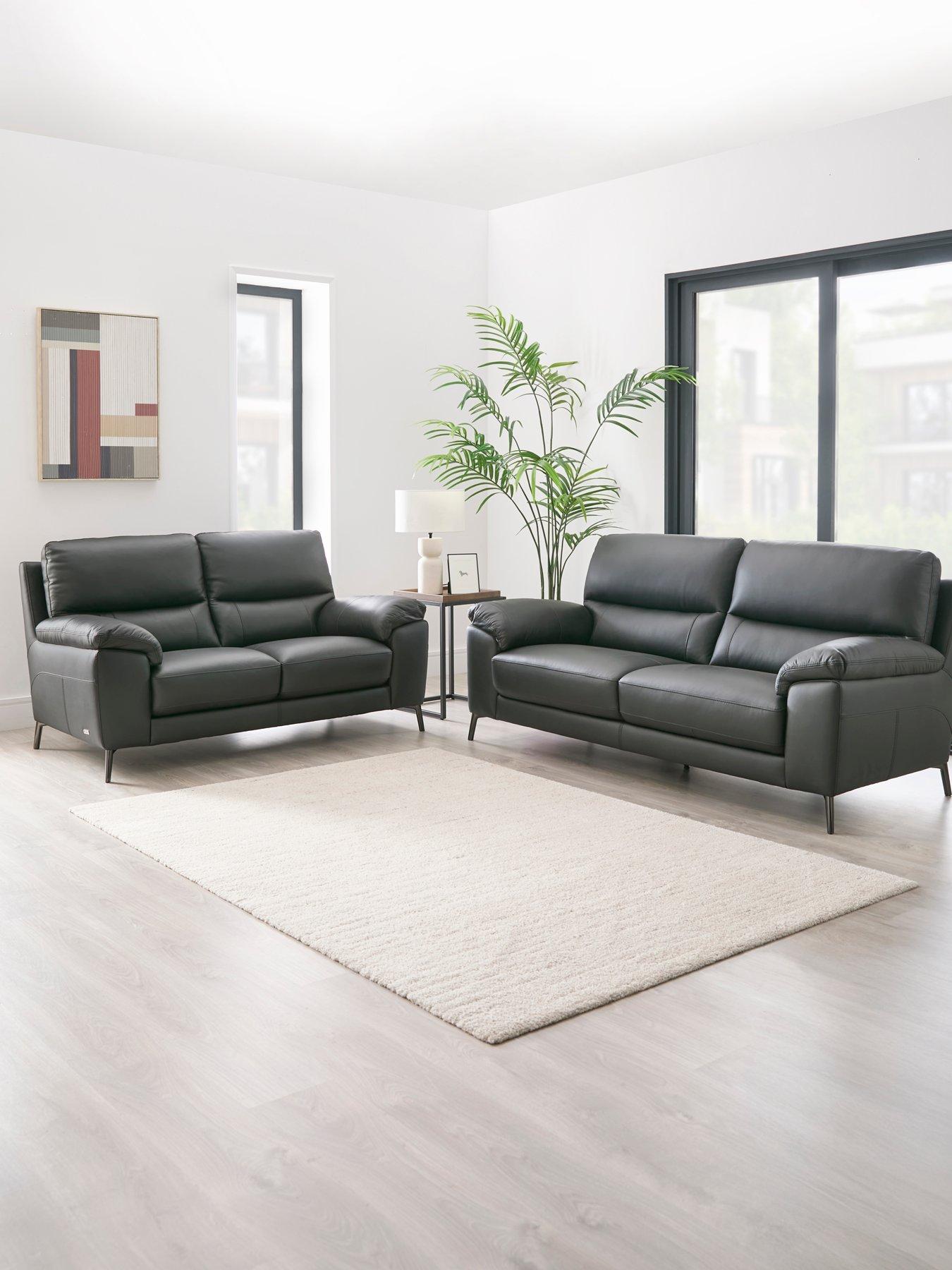 undefined Lesta 3 + 2 Seater Leather Sofas