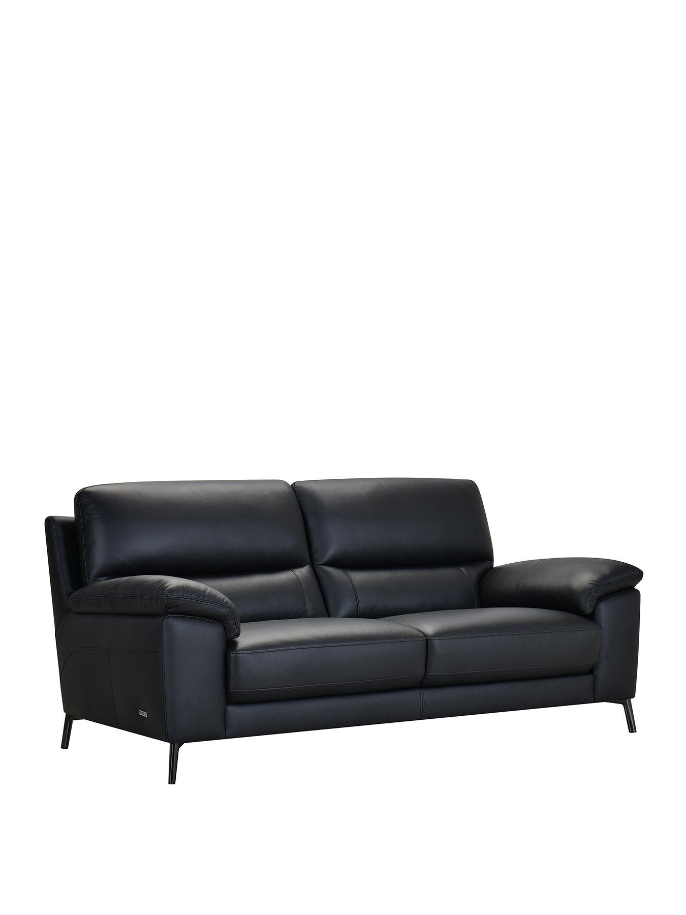 Image 3 of 7 of The Very Collection Lesta 3 + 2 Seater Leather Sofa Set (Buy &amp; SAVE!)