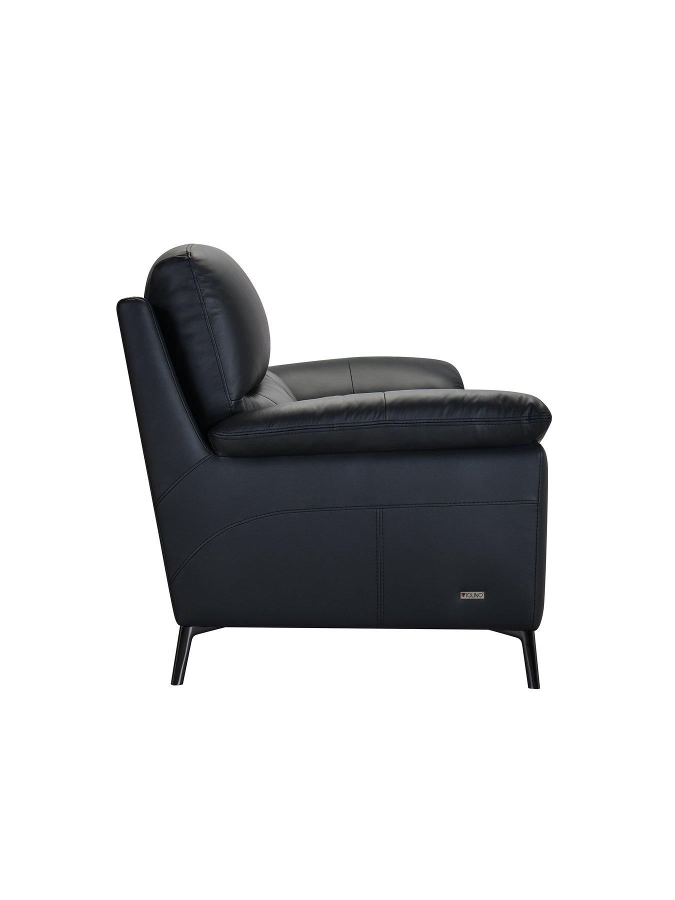 Image 4 of 7 of The Very Collection Lesta 3 + 2 Seater Leather Sofa Set (Buy &amp; SAVE!)