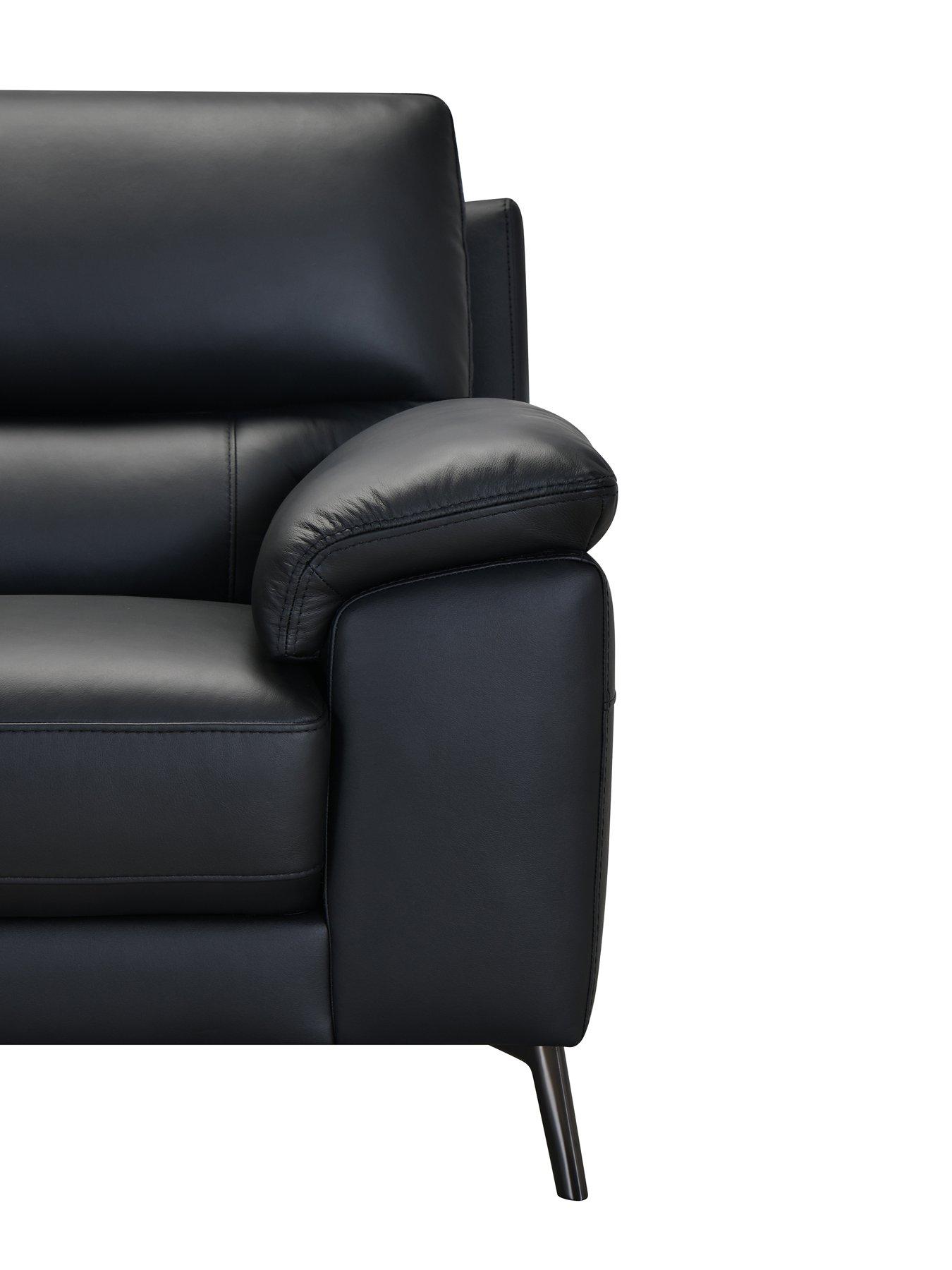 Image 6 of 7 of The Very Collection Lesta 3 + 2 Seater Leather Sofa Set (Buy &amp; SAVE!)