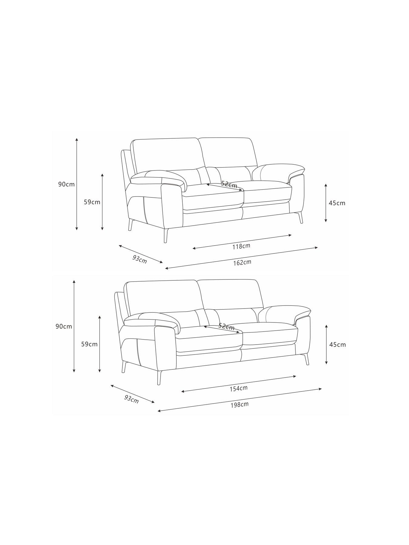 Image 7 of 7 of The Very Collection Lesta 3 + 2 Seater Leather Sofa Set (Buy &amp; SAVE!)