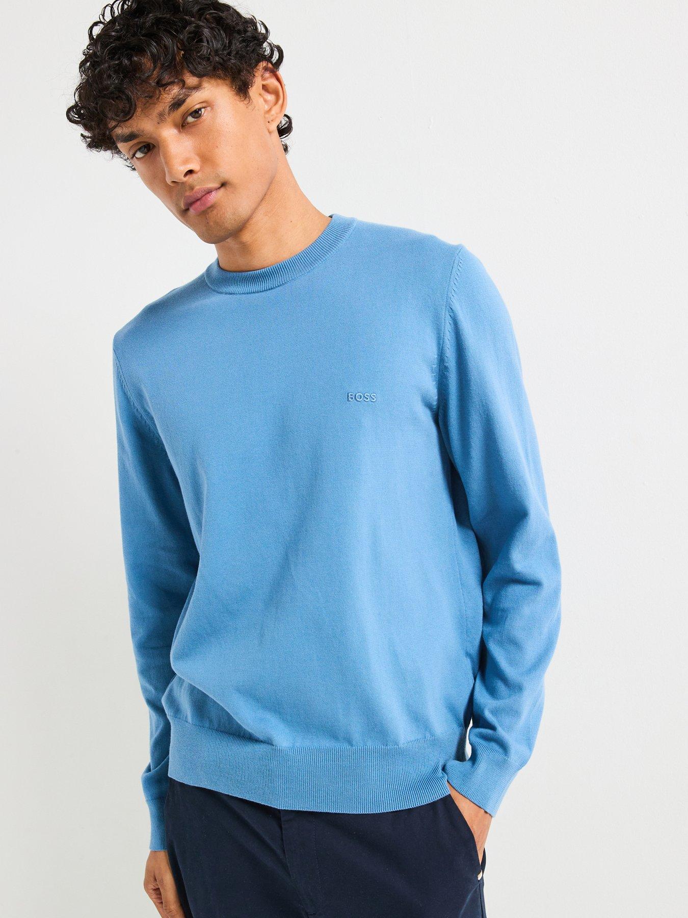 undefined Pacas-L Regular Fit Cotton Knitted Jumper - Light Blue