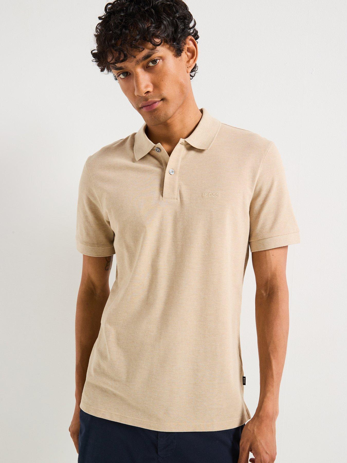 undefined Pallas Regular Cotton Pique Polo Shirt - Beige