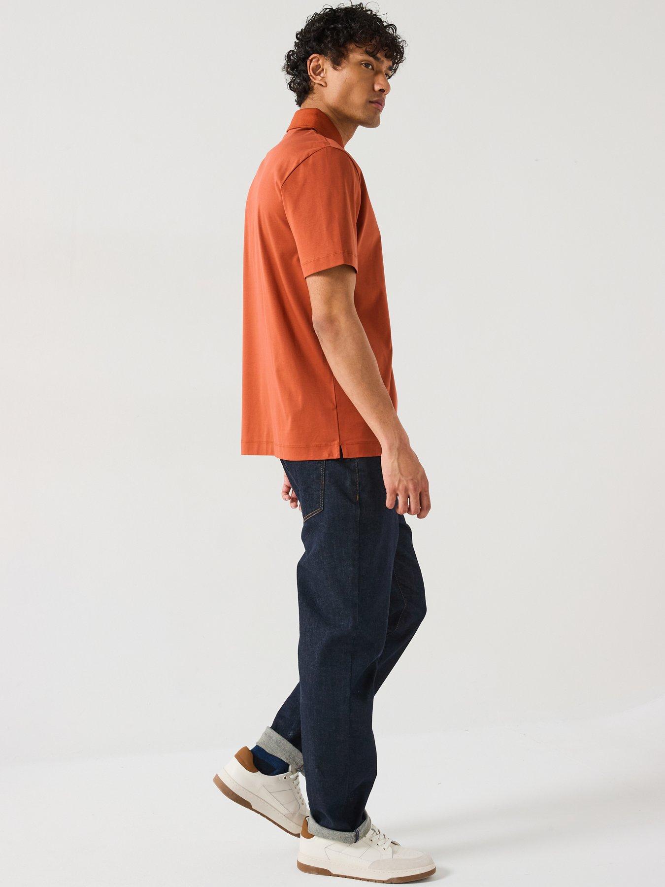 Image 6 of 6 of BOSS C-Parris 01 Regular Fit Nikel BB Logo Cotton Polo Shirt - Orange
