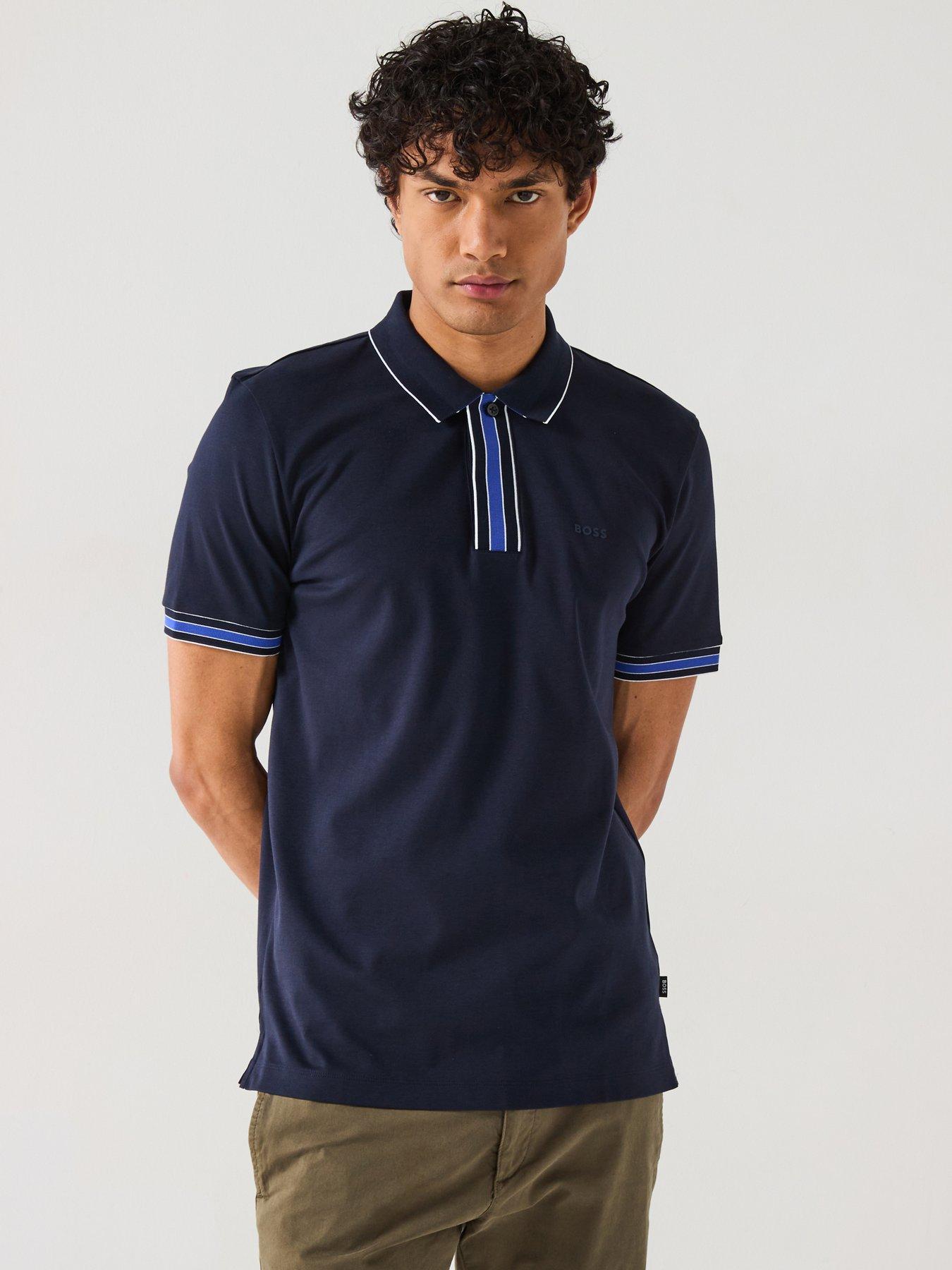 undefined Parlay 185 Concealed Placket Regular Fit Polo Shirt- Navy