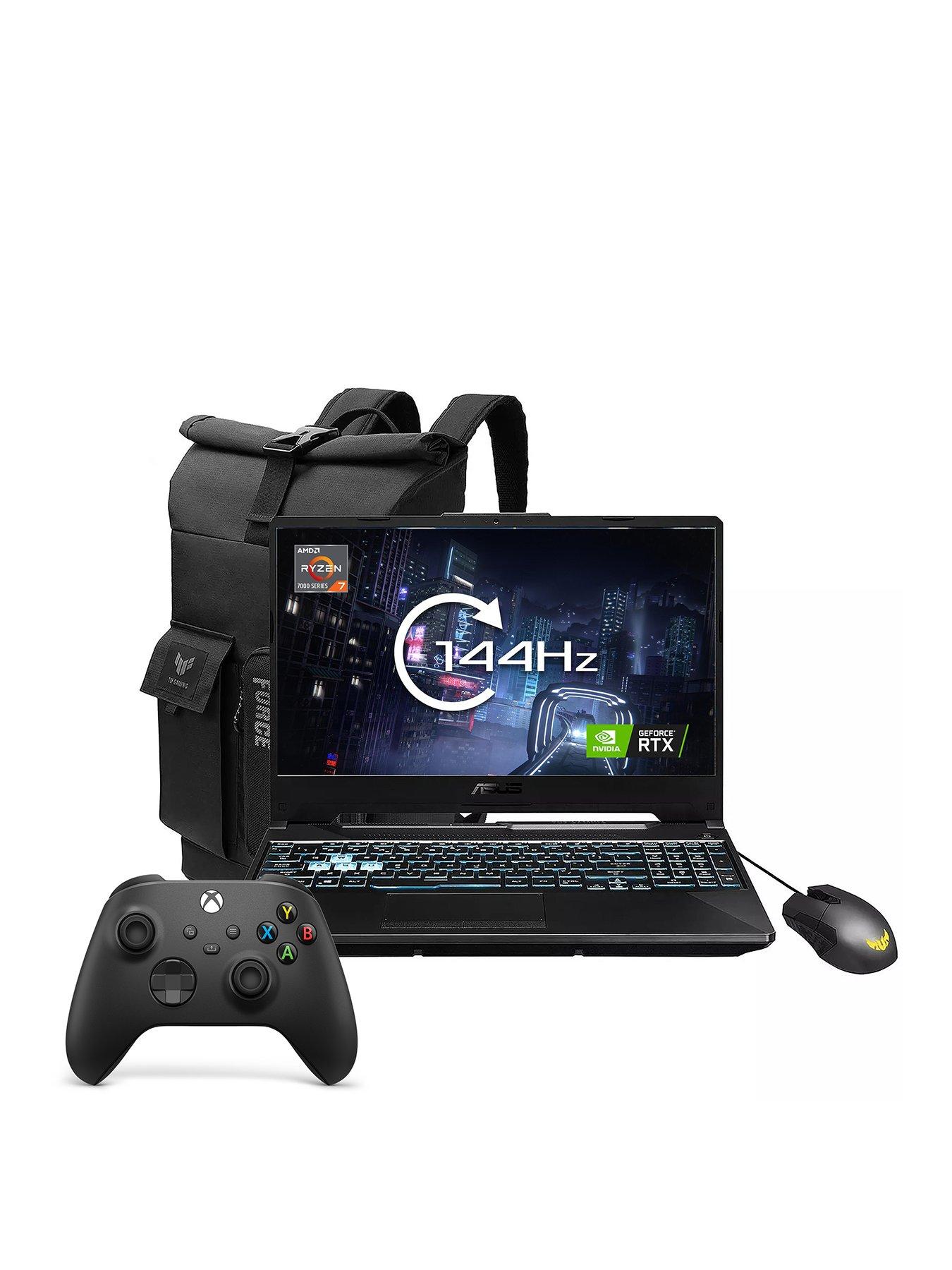 Image of Asus TUF Gaming Laptop Bundle - GeForce RTX 3050 - AMD Ryzen 7 - 16GB RAM - 512GB SSD - 15.6in FHD 144Hz - With Black Wireless Xbox Controller