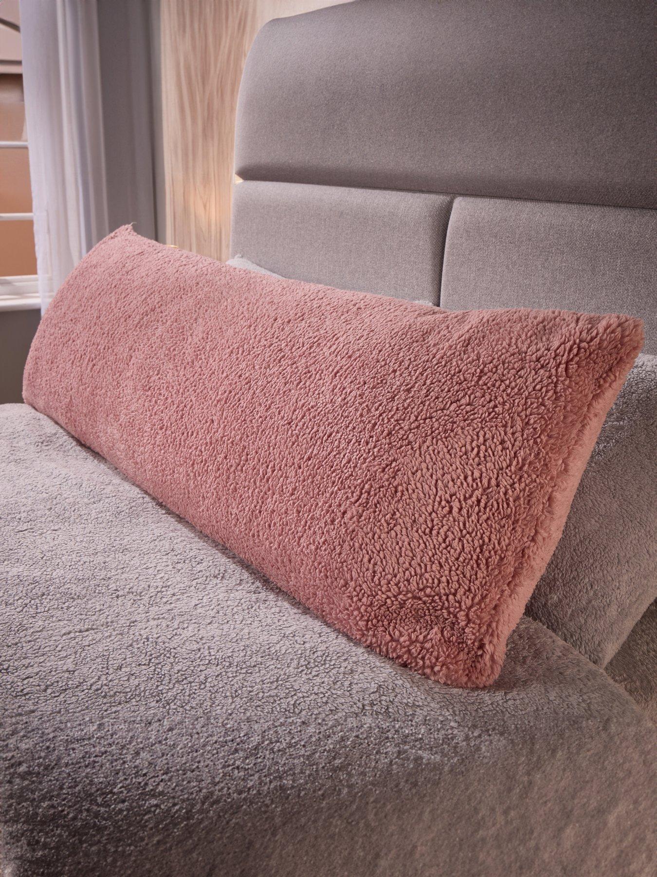 Very Home Teddy Bolster Pillow Pink Very