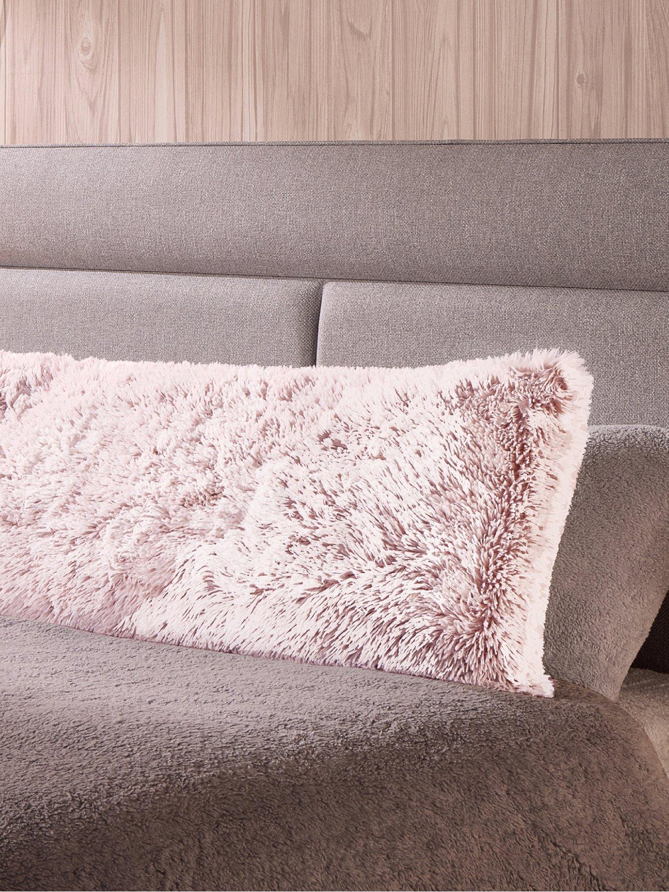 Very Home Long Hair Bolster Pillow - Pink
