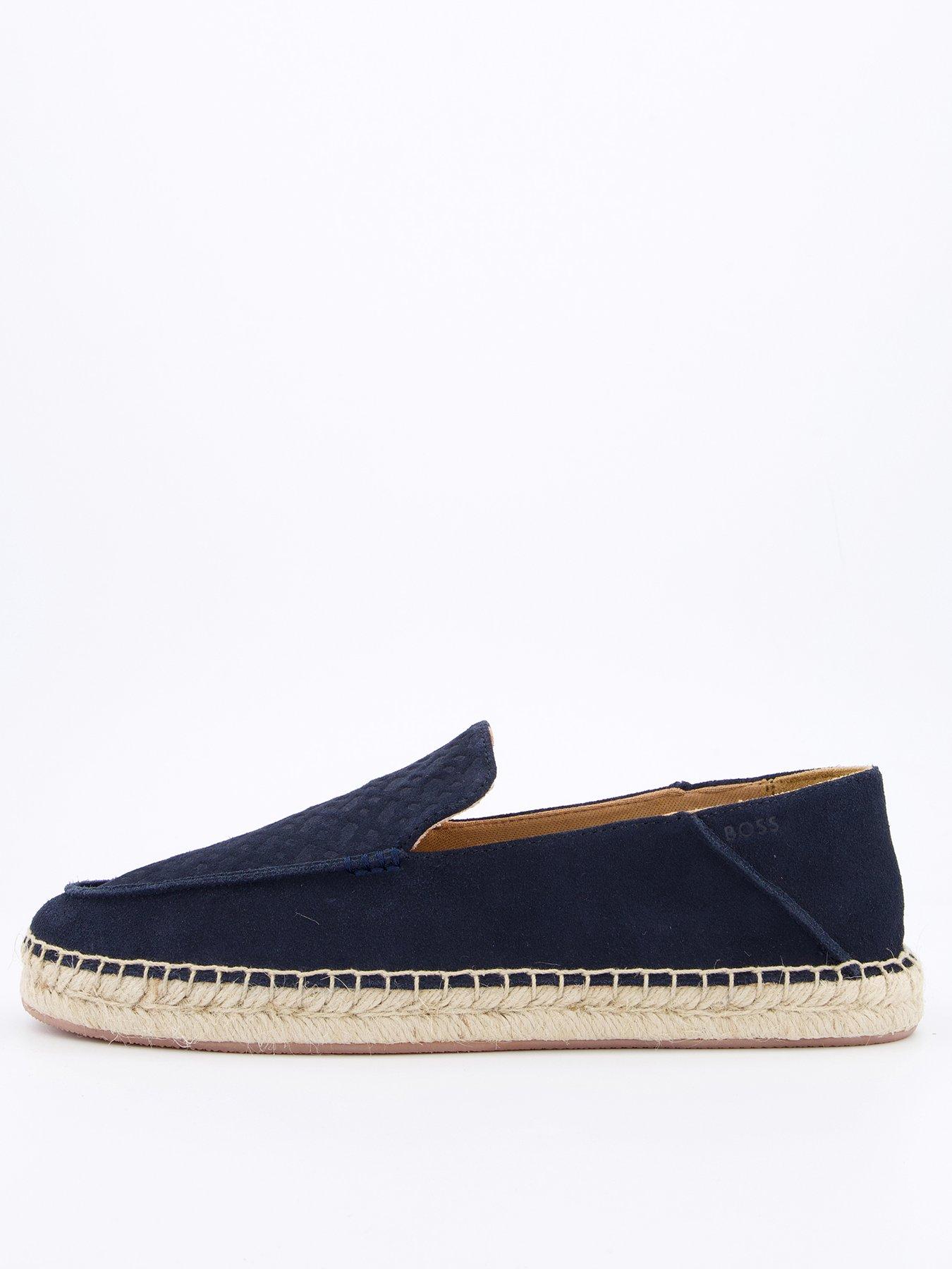 undefined Madeira Slip On Suede Espadrilles - Dark Blue