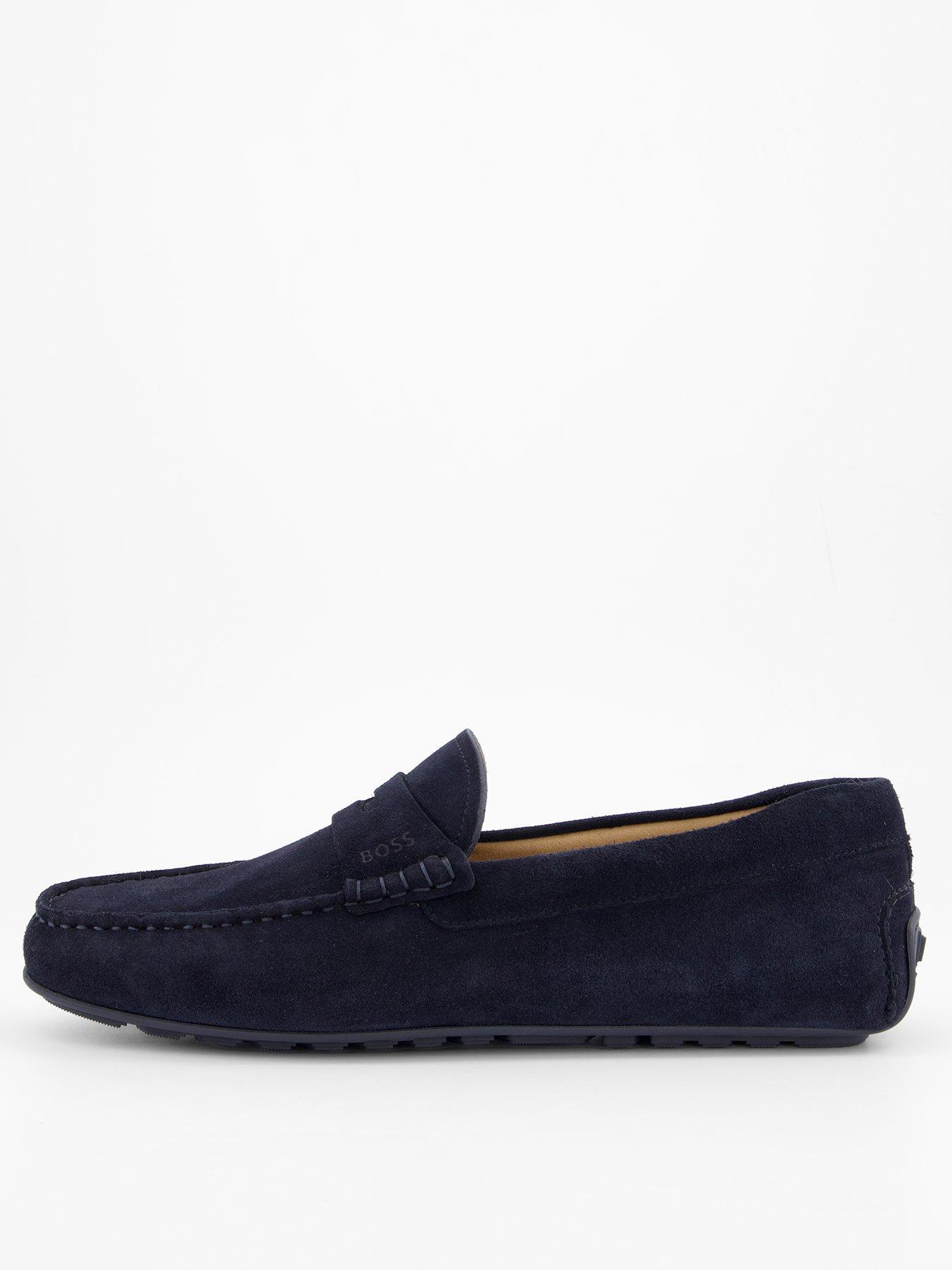 BOSS Noel Suede Moccasins - Dark Blue