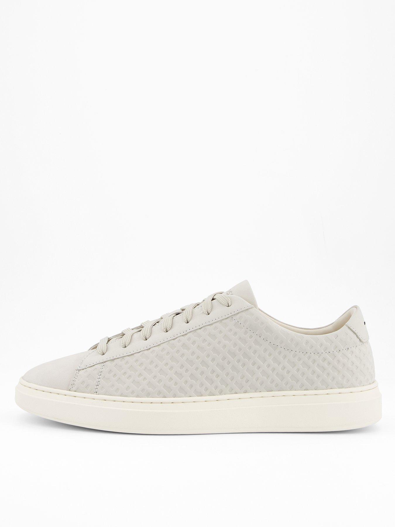 undefined Kieran Tennis Leather Trainers - Medium Beige