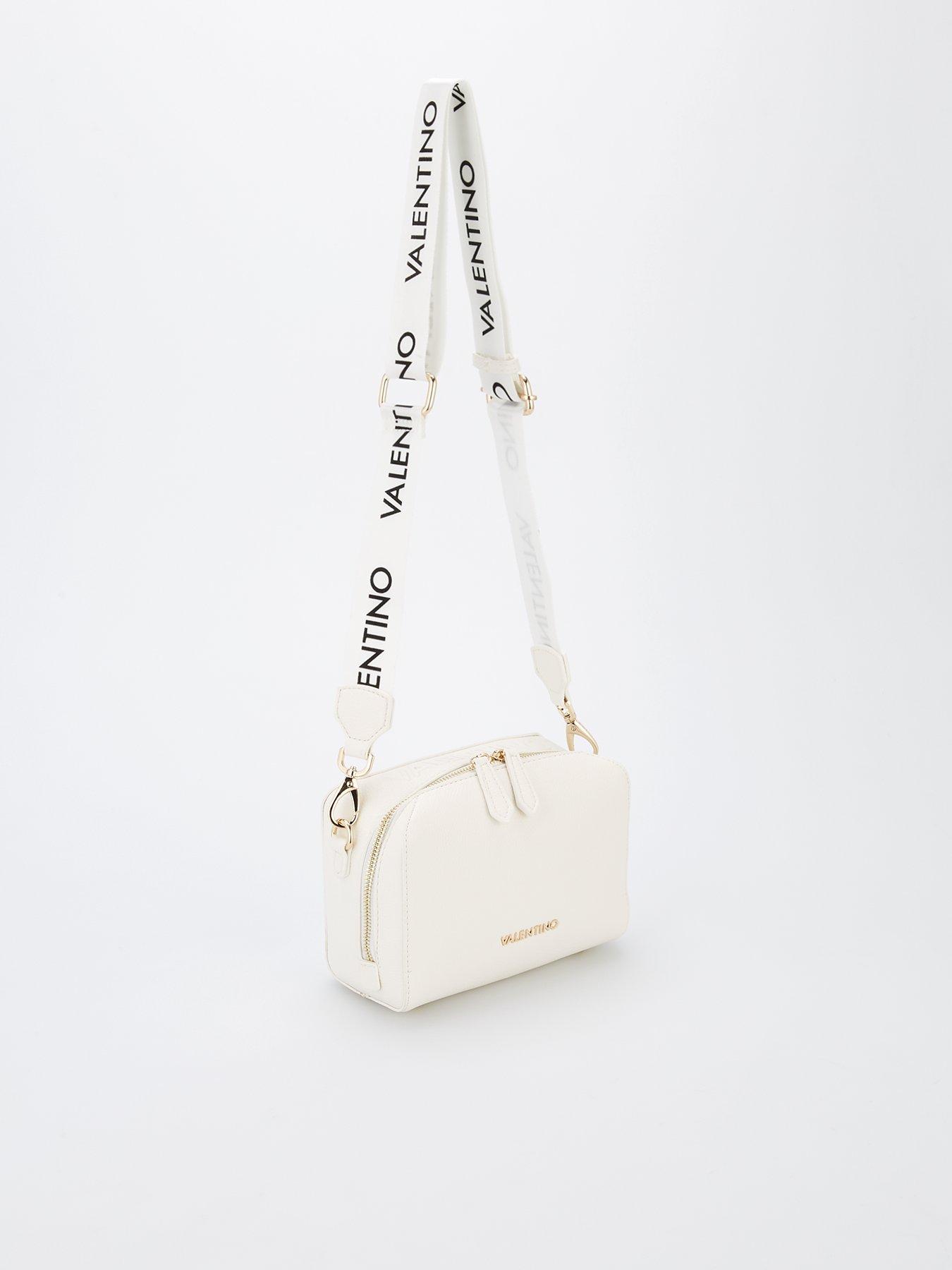 Sac Bandoulière VALENTINO Lady Re Camera Bag - Bianco/Cuoio (Ivoire/Cuir) - Neuf Avec étiquettes, 100% Style