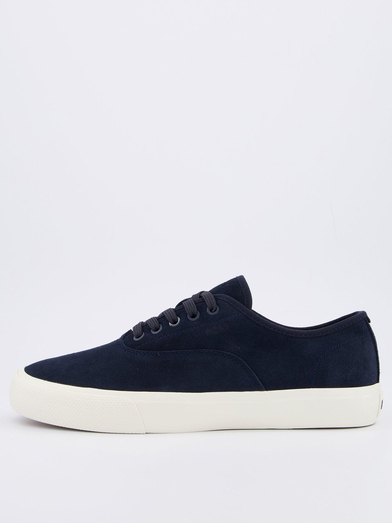 undefined Aiden Tennis Leather Trainers - Dark Blue