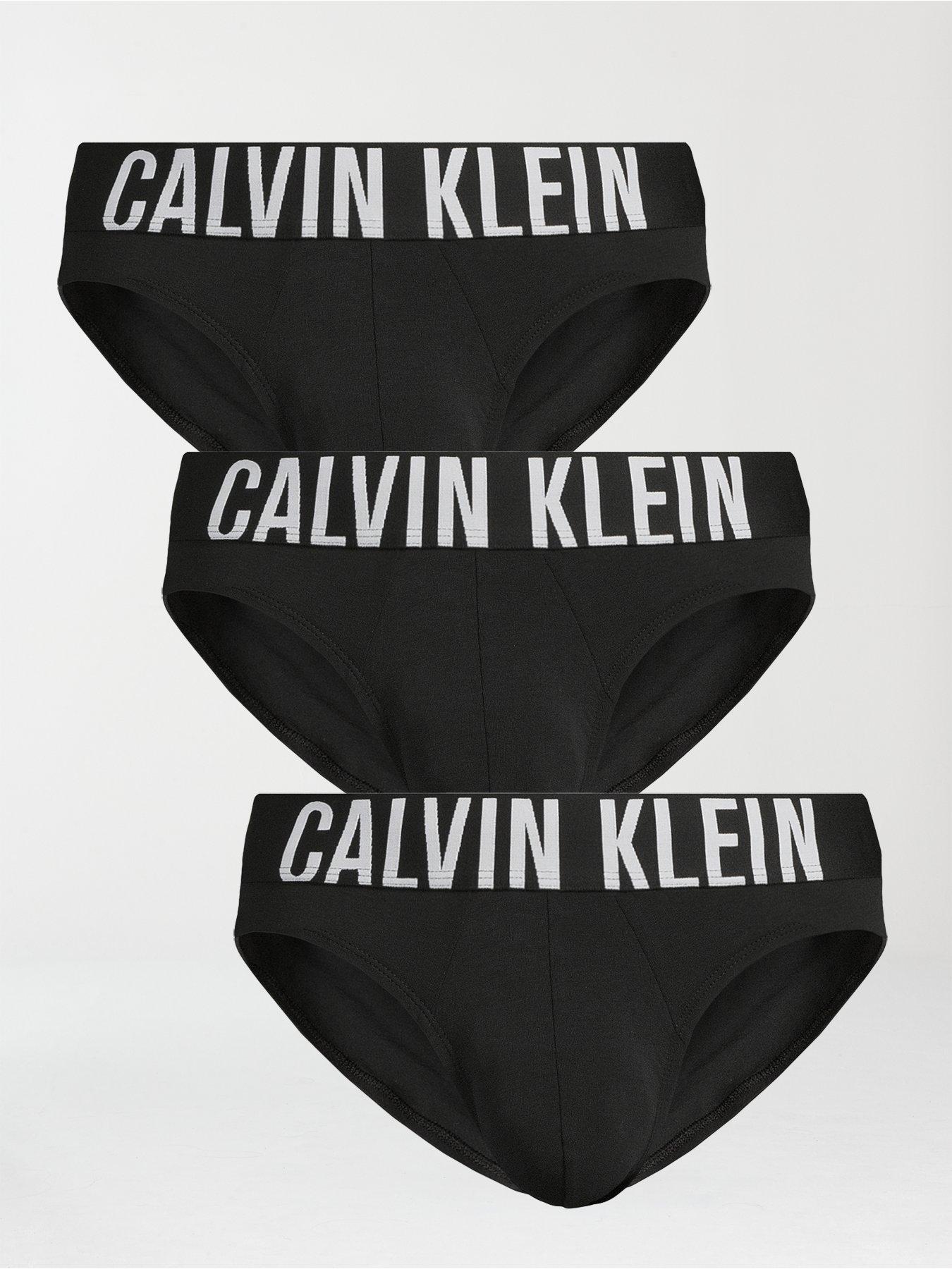 Calvin Klein Intense Power 3 Pack Hip Briefs - Black