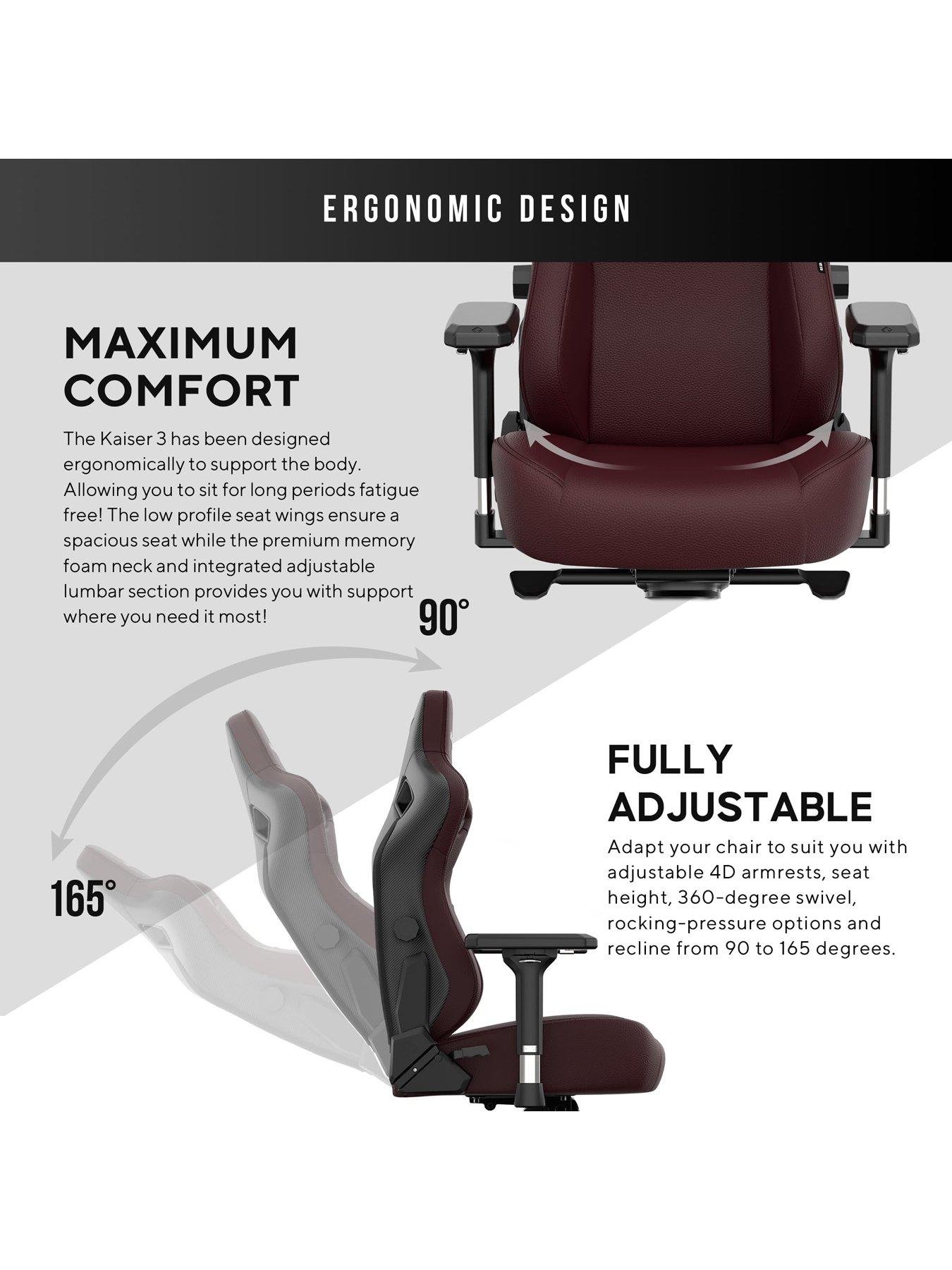 Image 4 of 7 of Andaseat Kaiser Series 3 Premium Gaming Chair Maroon