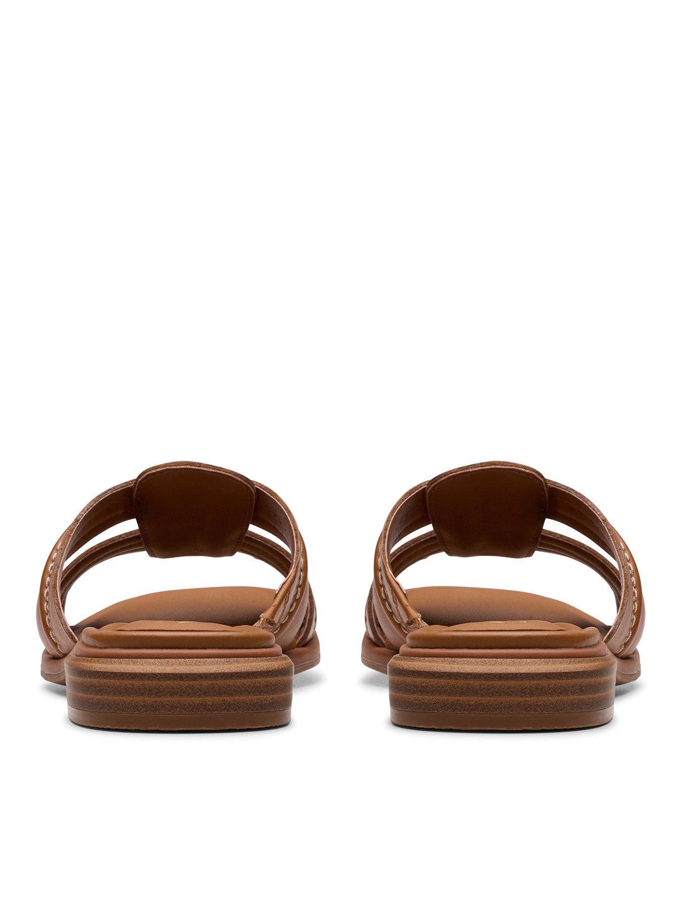 Image 3 of 7 of Clarks Ariany Leather Mule Sandal - Brown