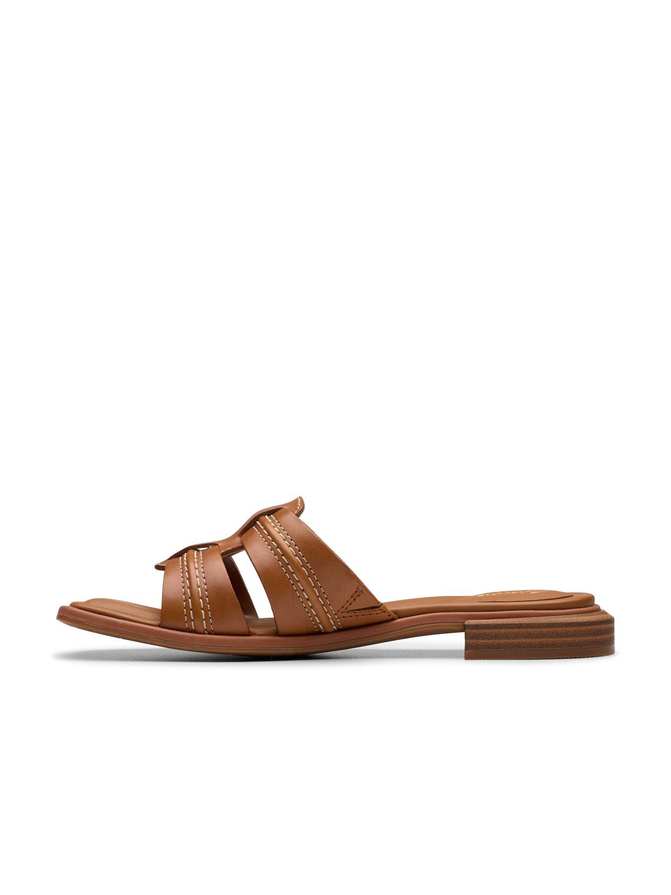 Image 6 of 7 of Clarks Ariany Leather Mule Sandal - Brown