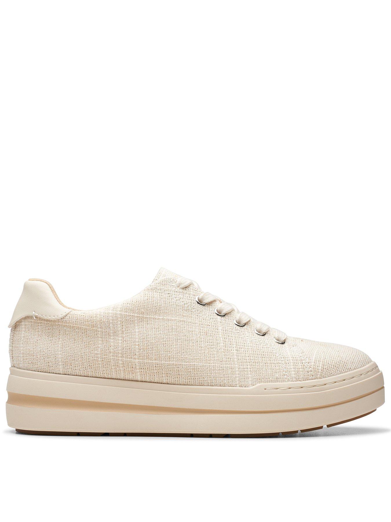 Clarks Audreigh Sun Textile Trainer - Natural
