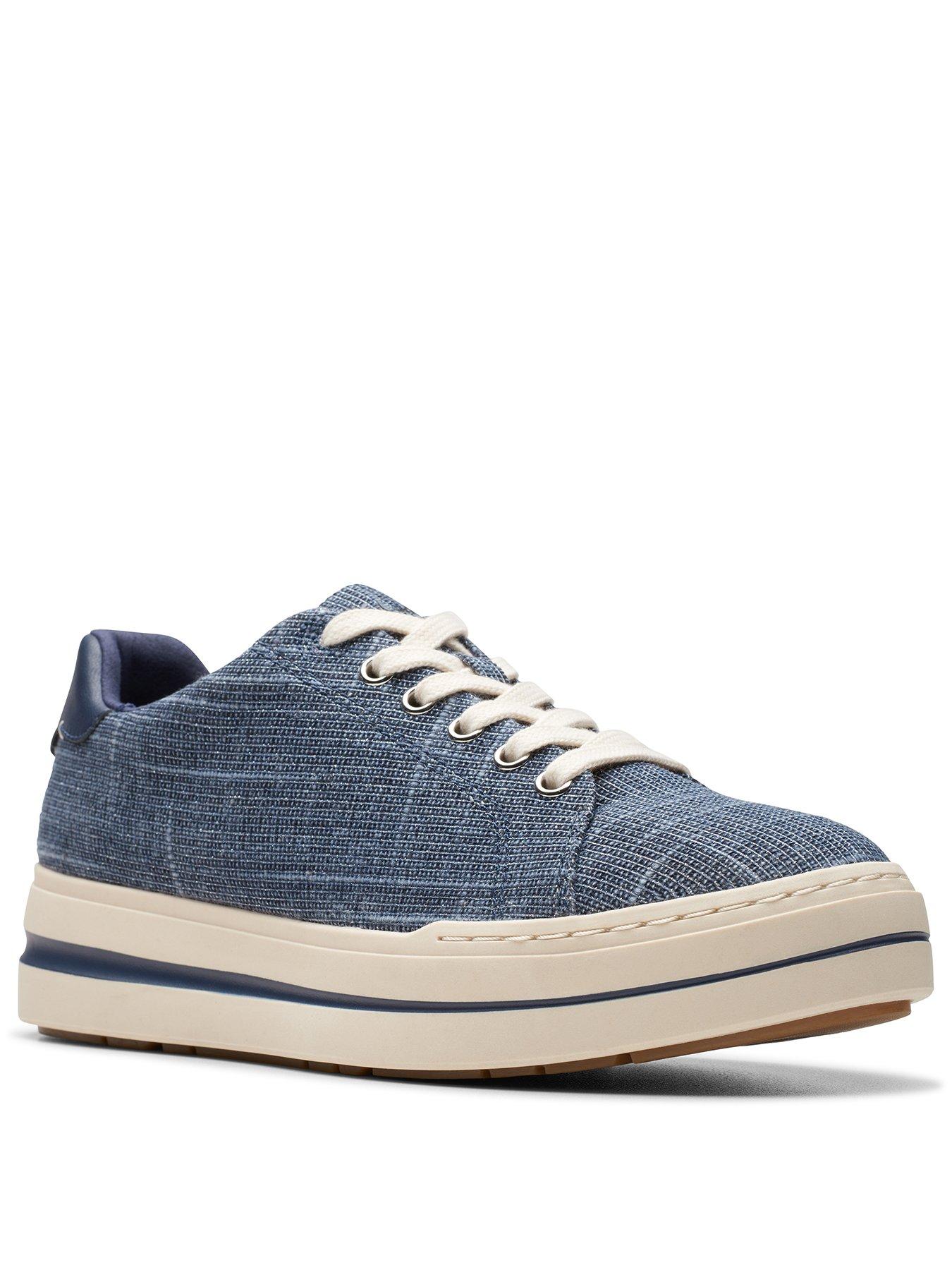 Image 2 of 7 of Clarks Audreigh Sun Textile Trainer - Navy