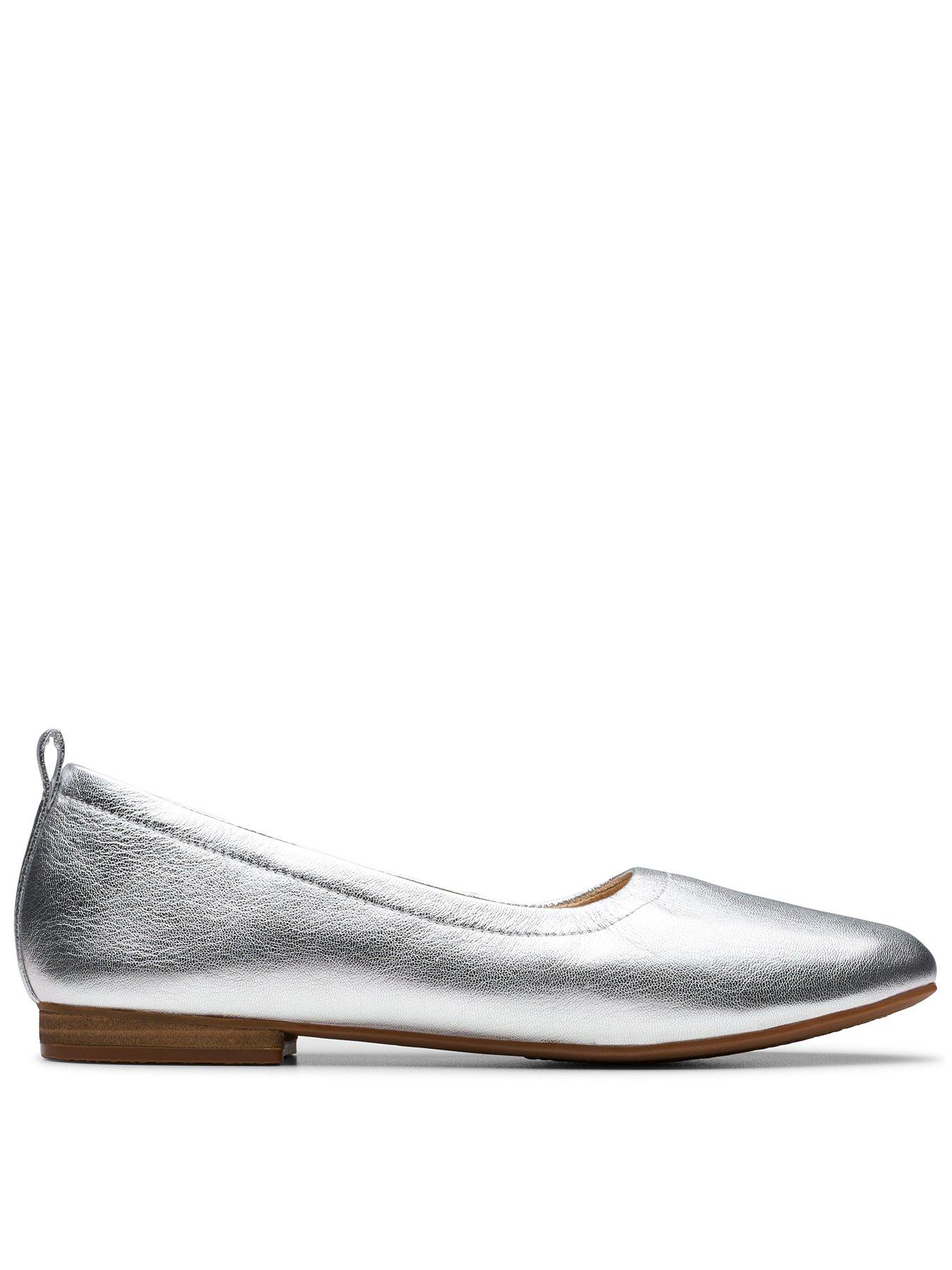 undefined Fawna Soft Leather Ballerina - Silver