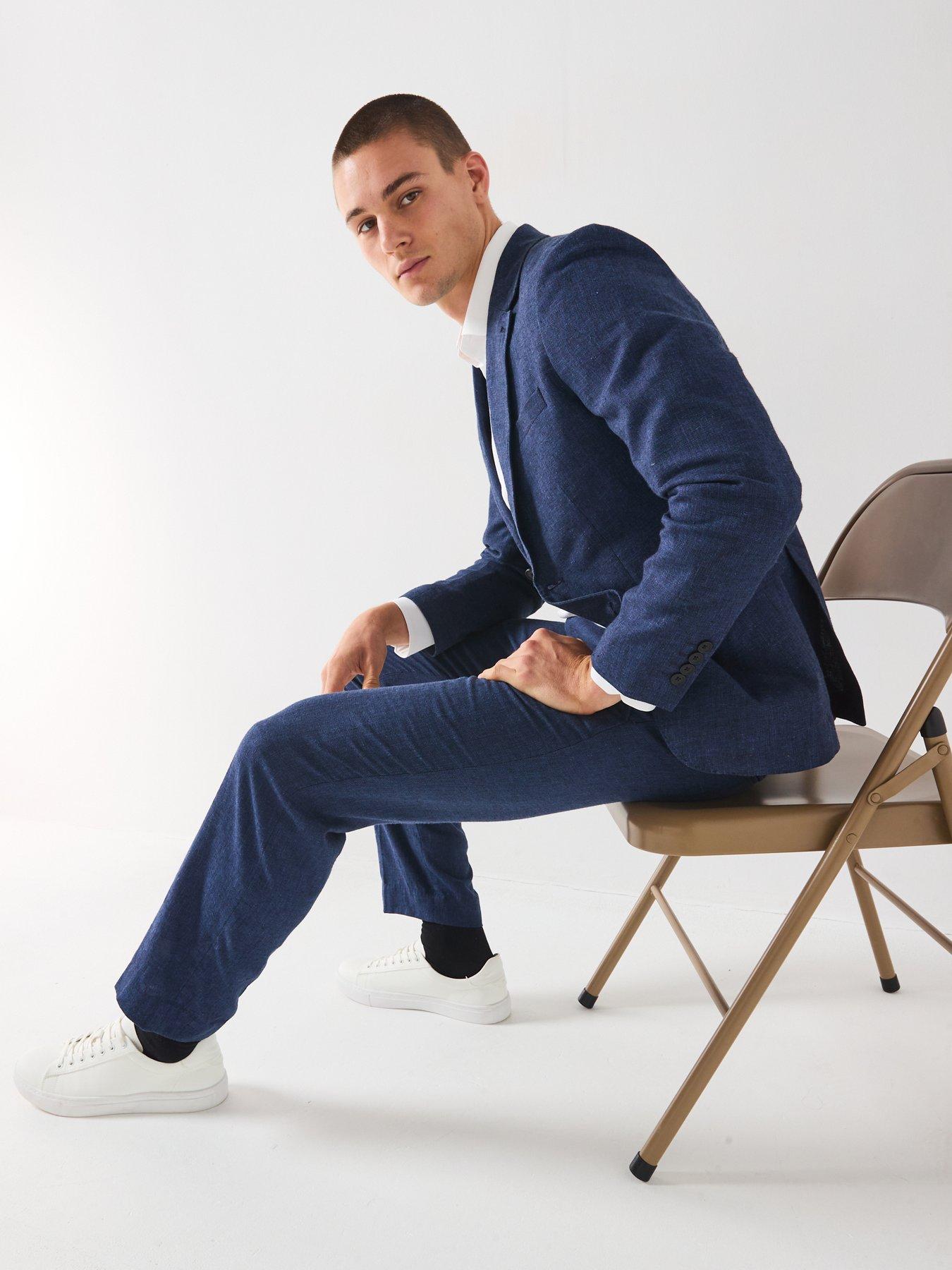 Image 6 of 6 of Selected Homme Malik Linen Trousers - Navy