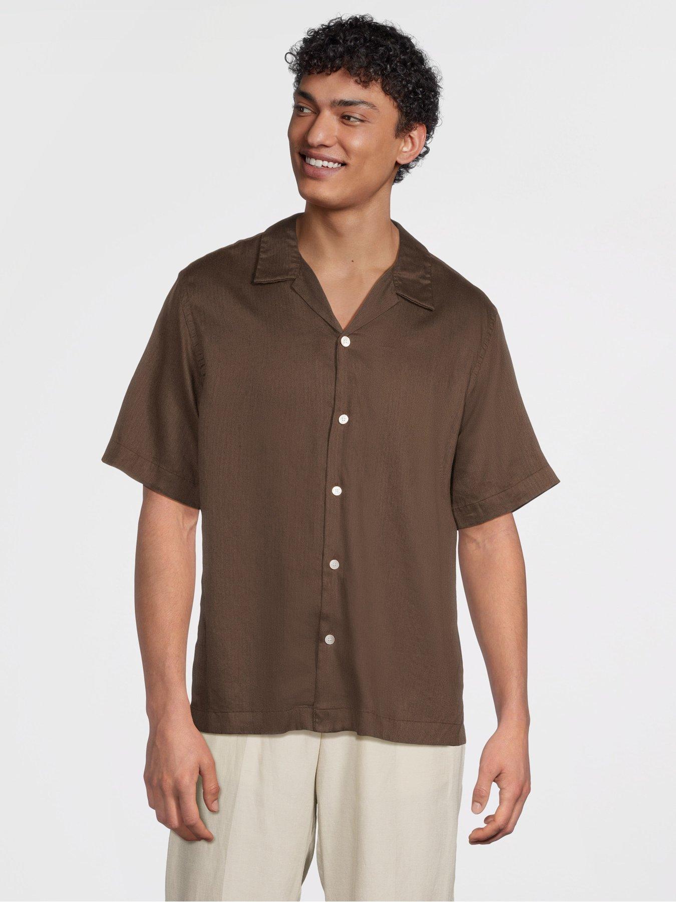 undefined Selected Homme Regular Fit Noa Short Sleeve Resort Shirt
