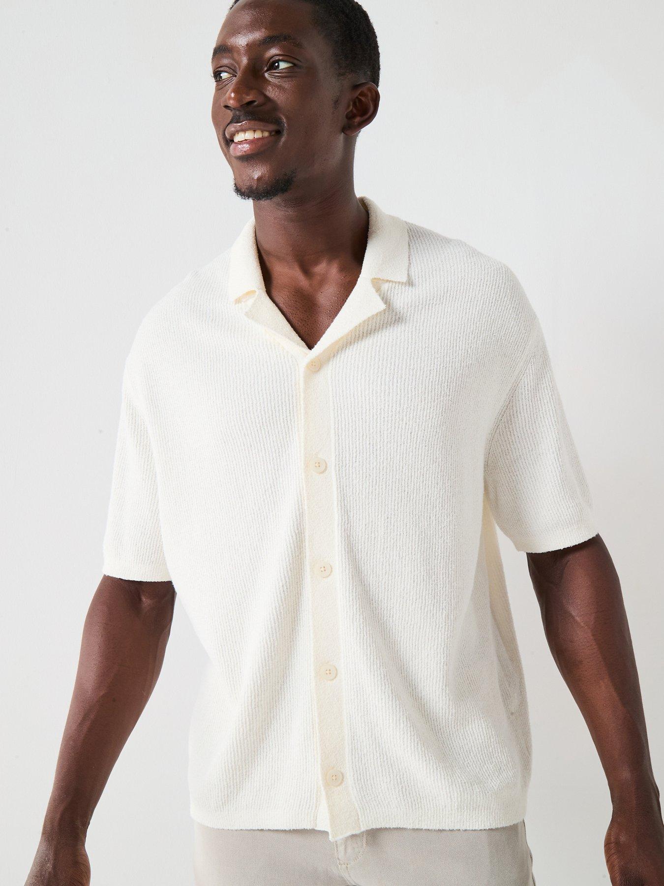 undefined Selected Homme Telum Short Sleeve Relaxed Fit Knitted Resort Cardigan