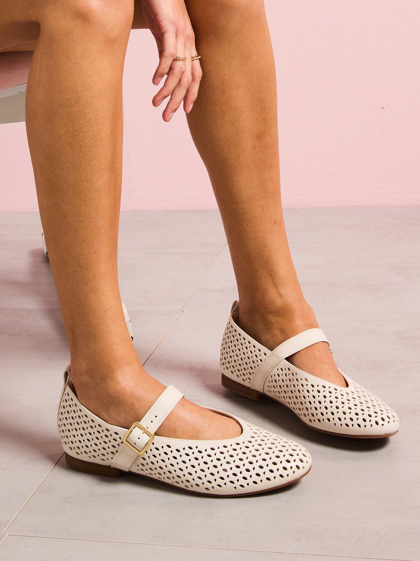 undefined Fawna Jane Woven Mary Jane Shoe - Cream