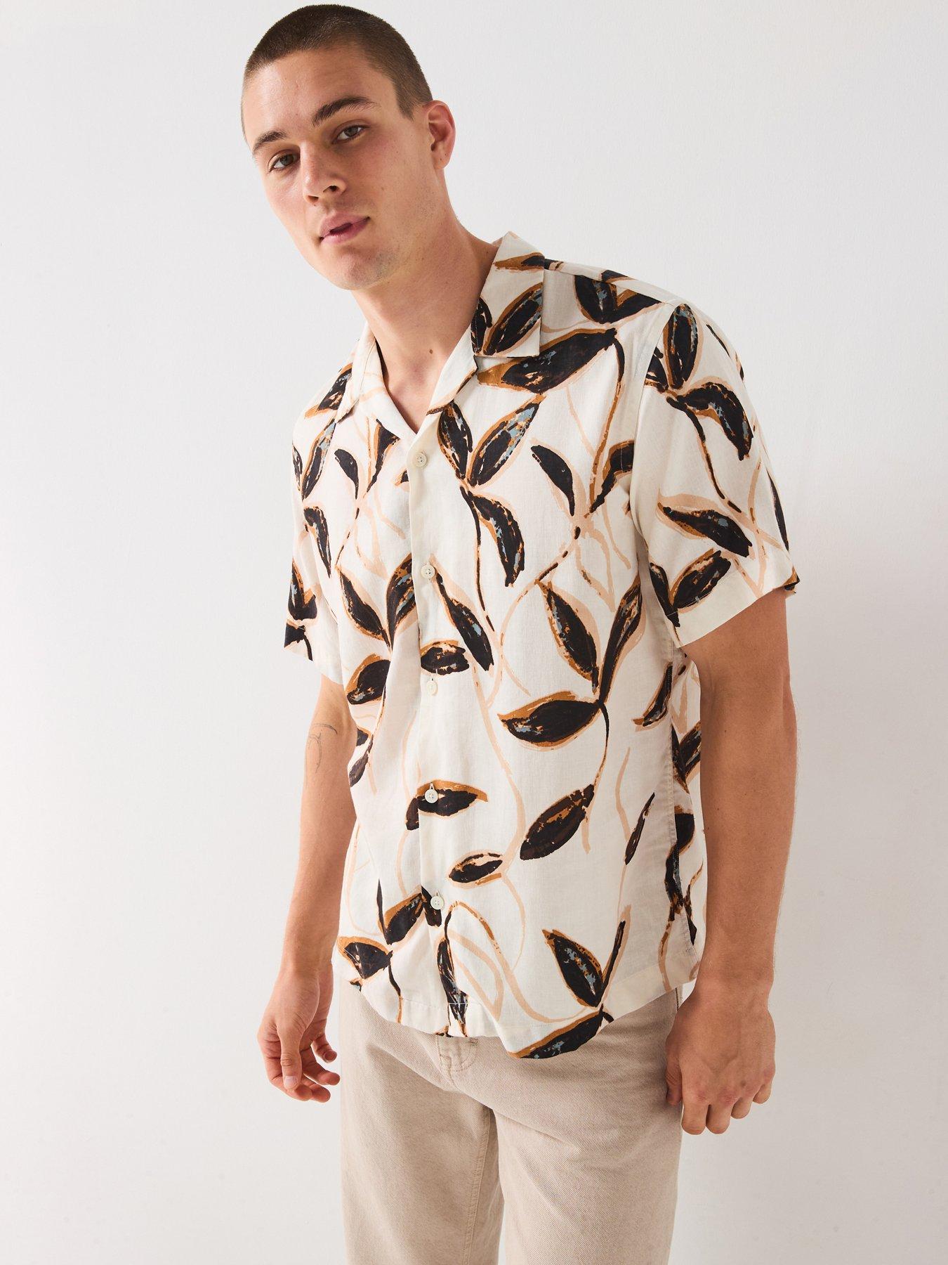 undefined Noa Short Sleeve Resort Shirt - Beige