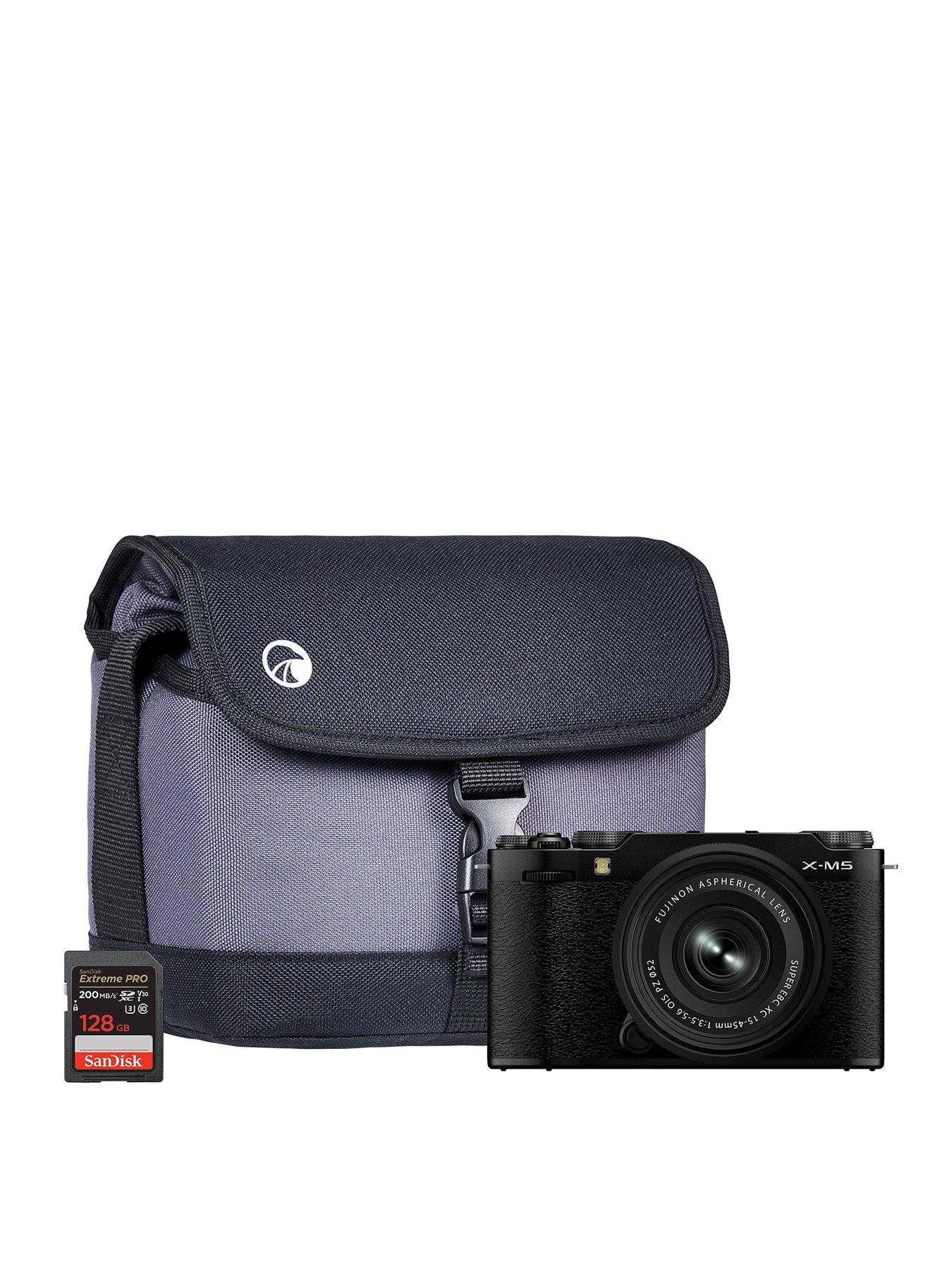 undefined X-M5 Camera Kit inc XC 15-45mm Lens, Sandisk 128GB Extreme Pro SDXC Card and System Bag - Black