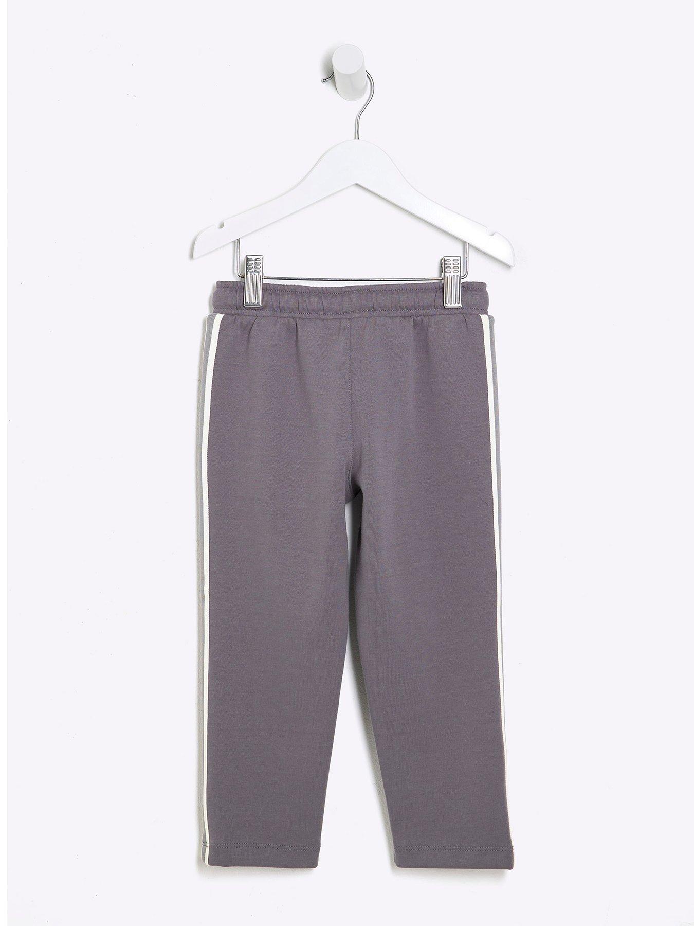 undefined Mini Boys Taped Stripe Joggers - Grey