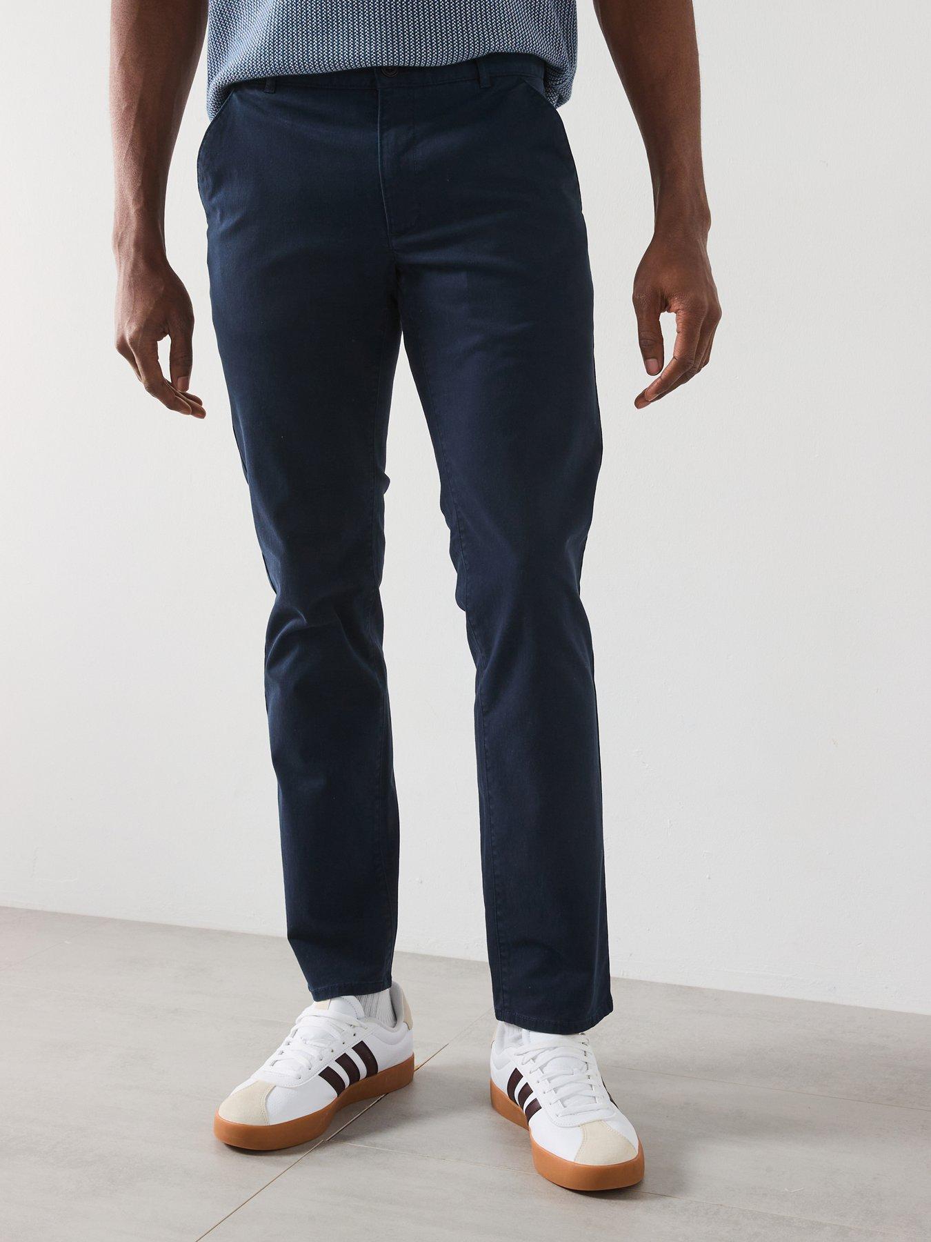 undefined Elm Slim Fit Twill Chinos - Navy
