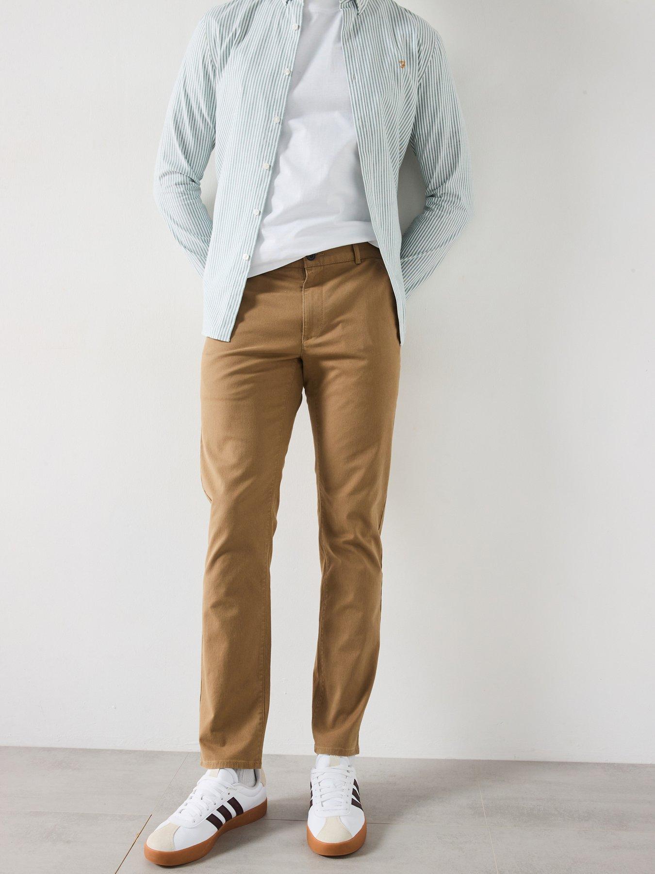 undefined Elm Slim Fit Twill Chinos - Beige