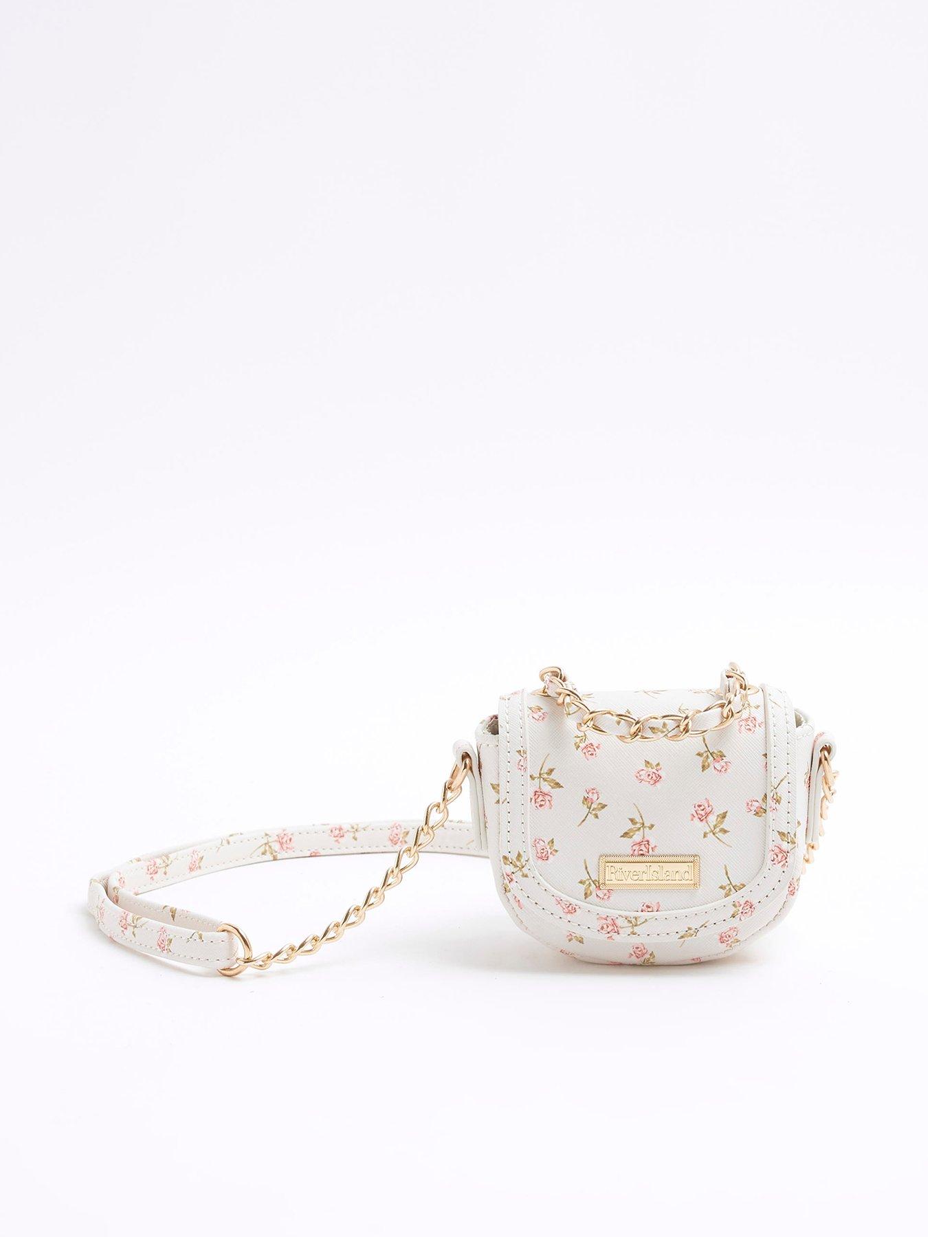 undefined Girls Floral Mini Cross-Body Bag - Cream
