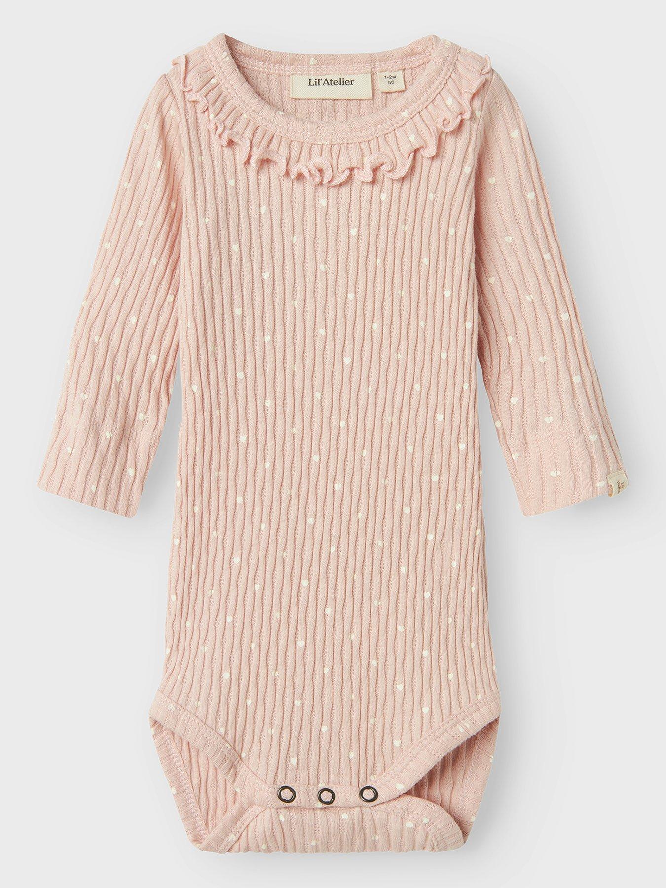 undefined Baby Girls Long Sleeved Bodysuit - Peach Whip