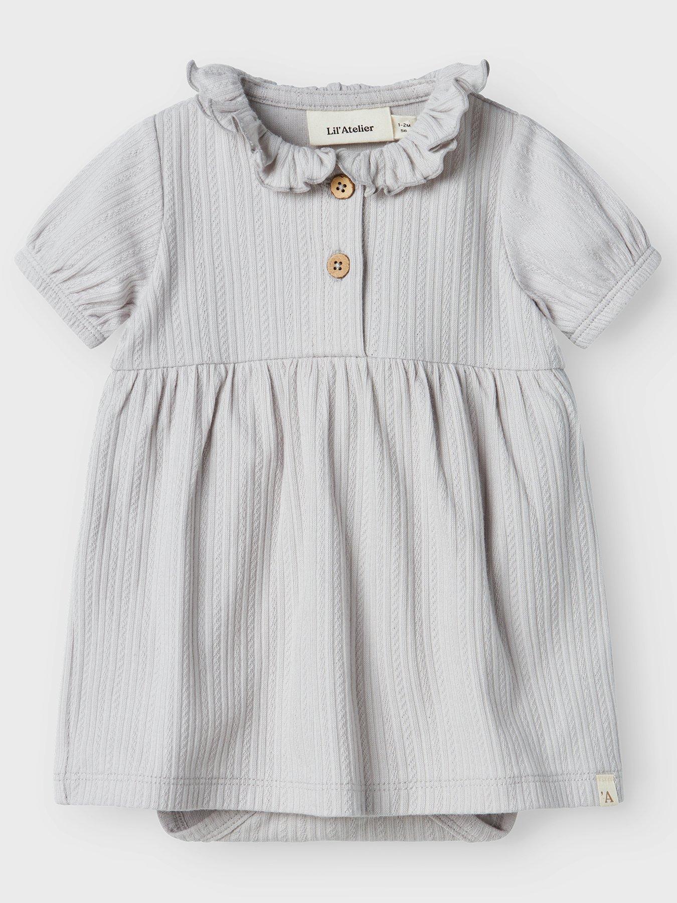 undefined Baby Girls Short Sleeve Body Dress - Vapor Blue