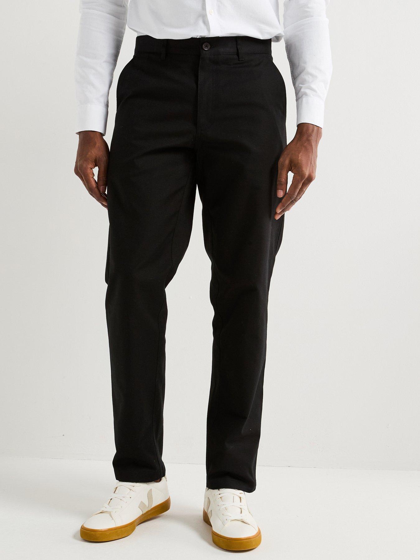 undefined Norwood Hopsack Regular Fit Chinos - Black