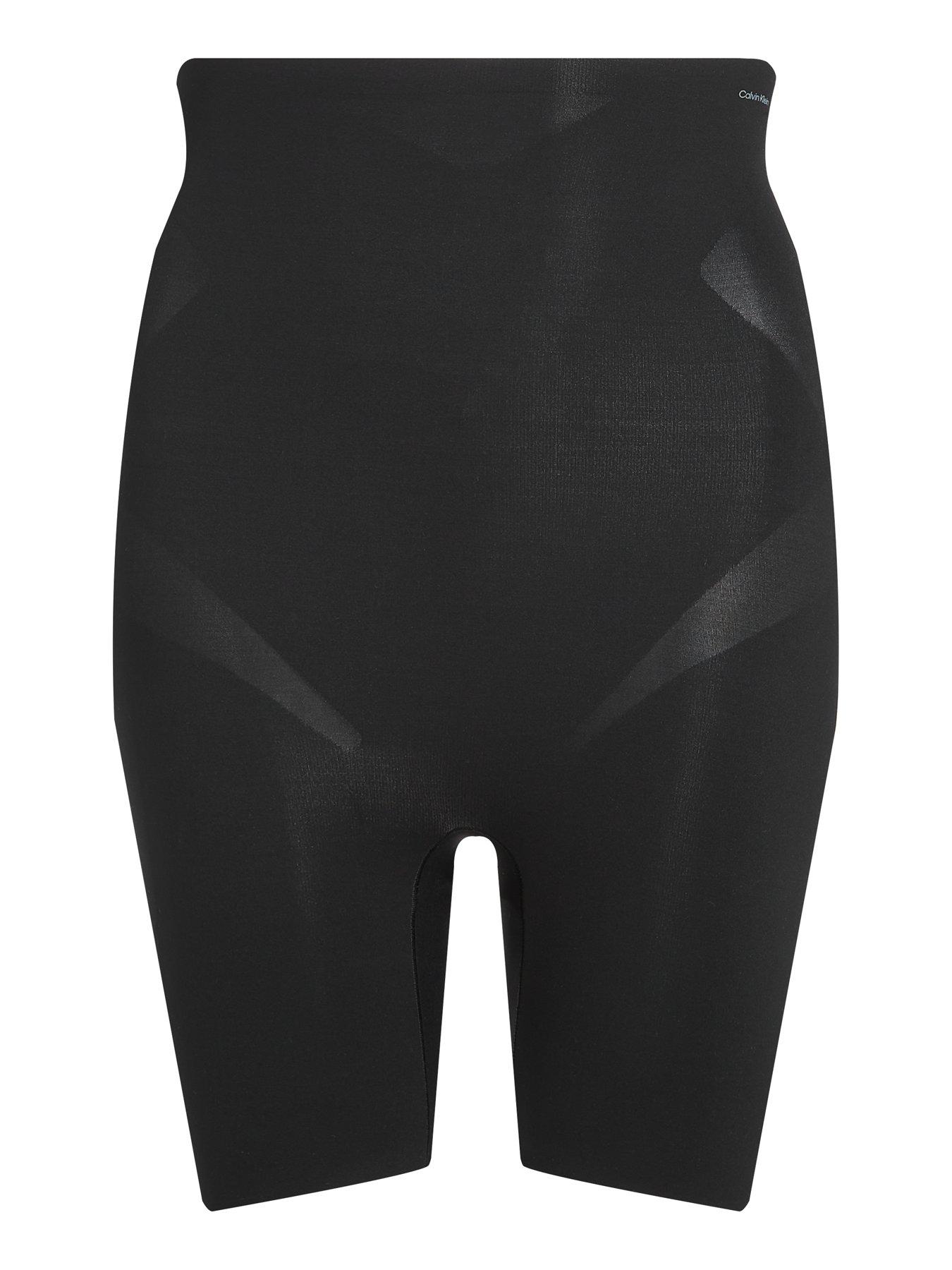 Image 5 of 5 of Calvin Klein Stay Put Stretch High Waisted Shapewear Shorts - Black