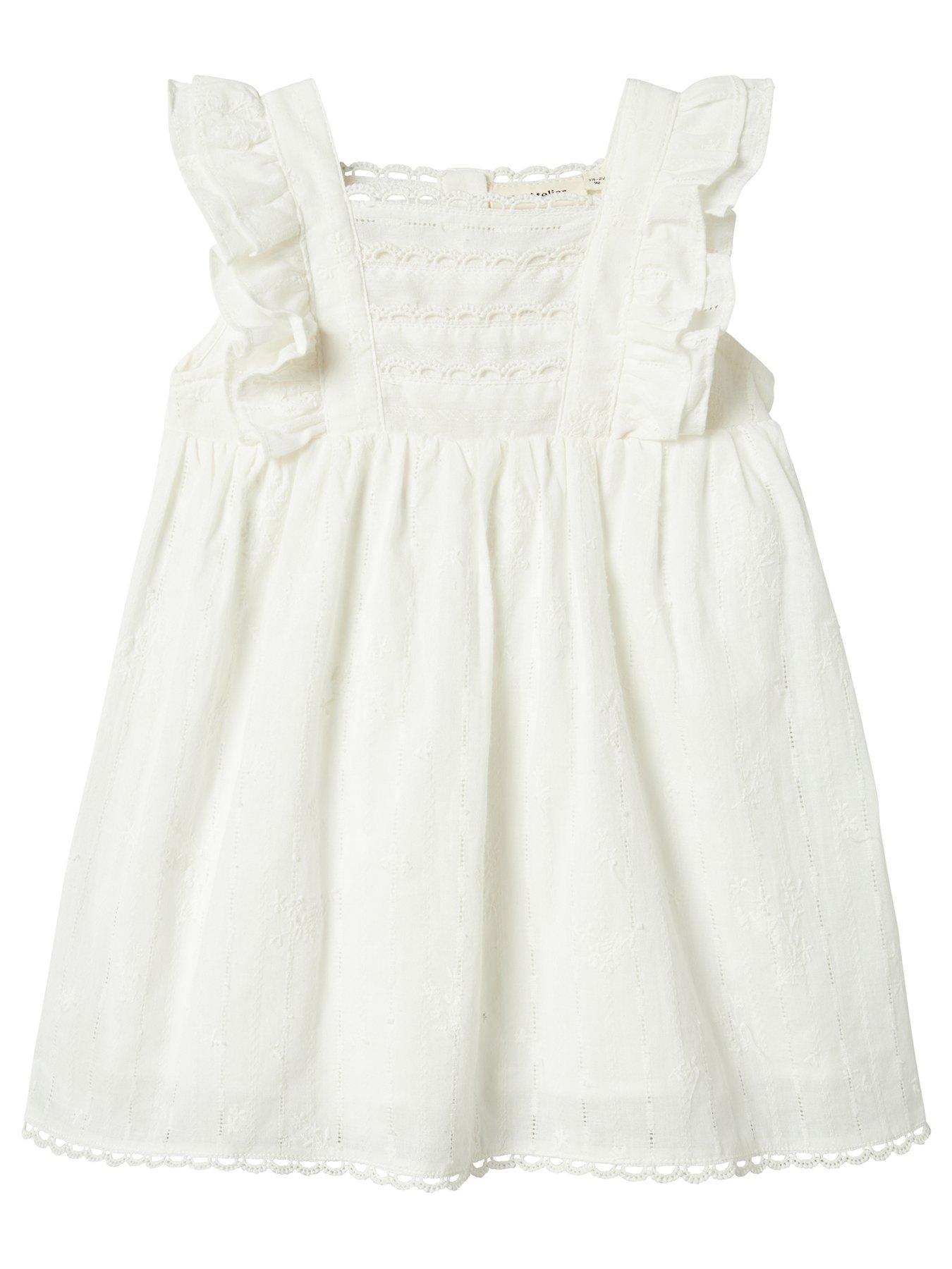 undefined Mini Girls Sleeveless Dress - Coconut Milk