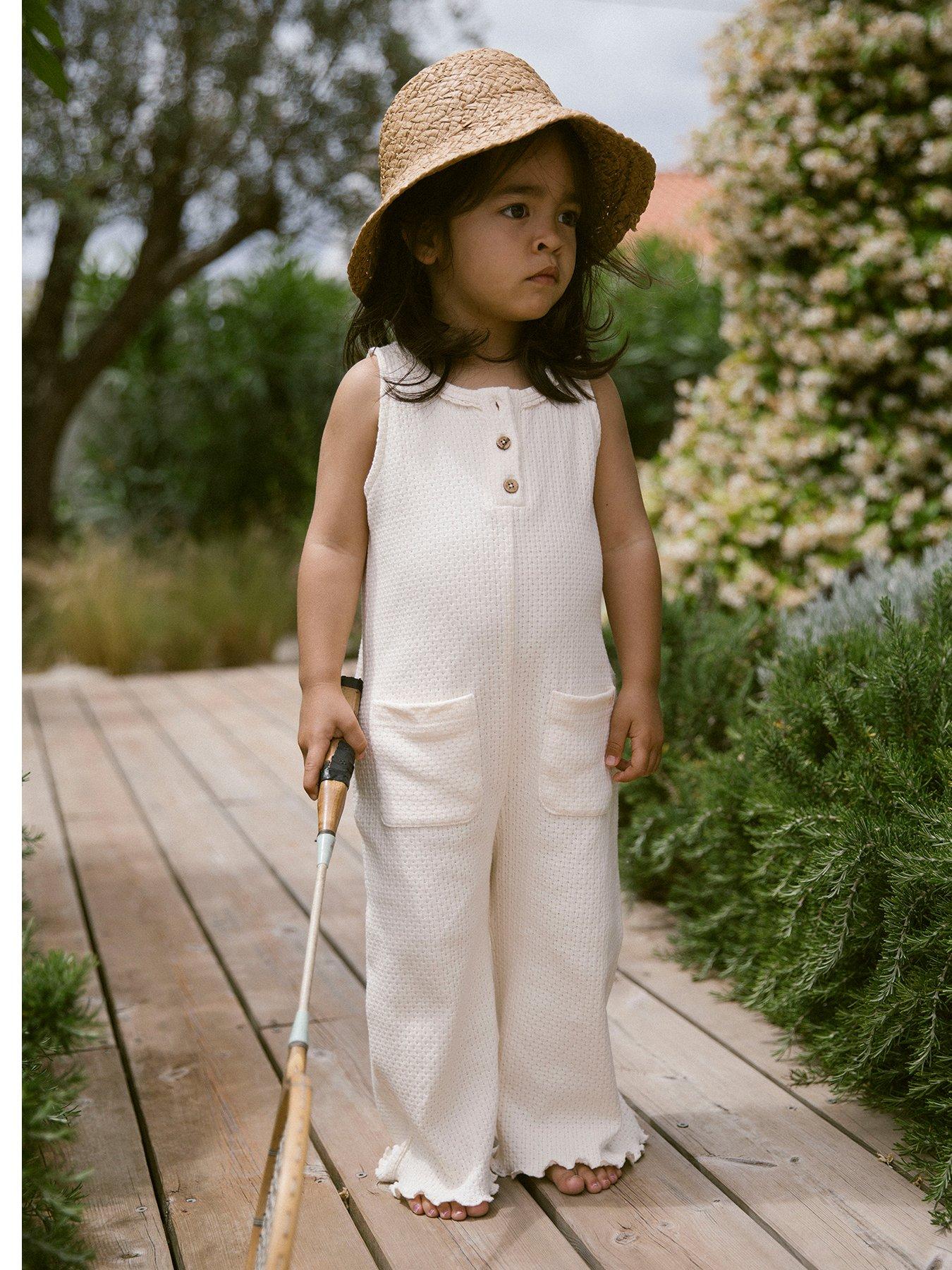 undefined Mini Girls Sleeveless Jumpsuit - Turtledove