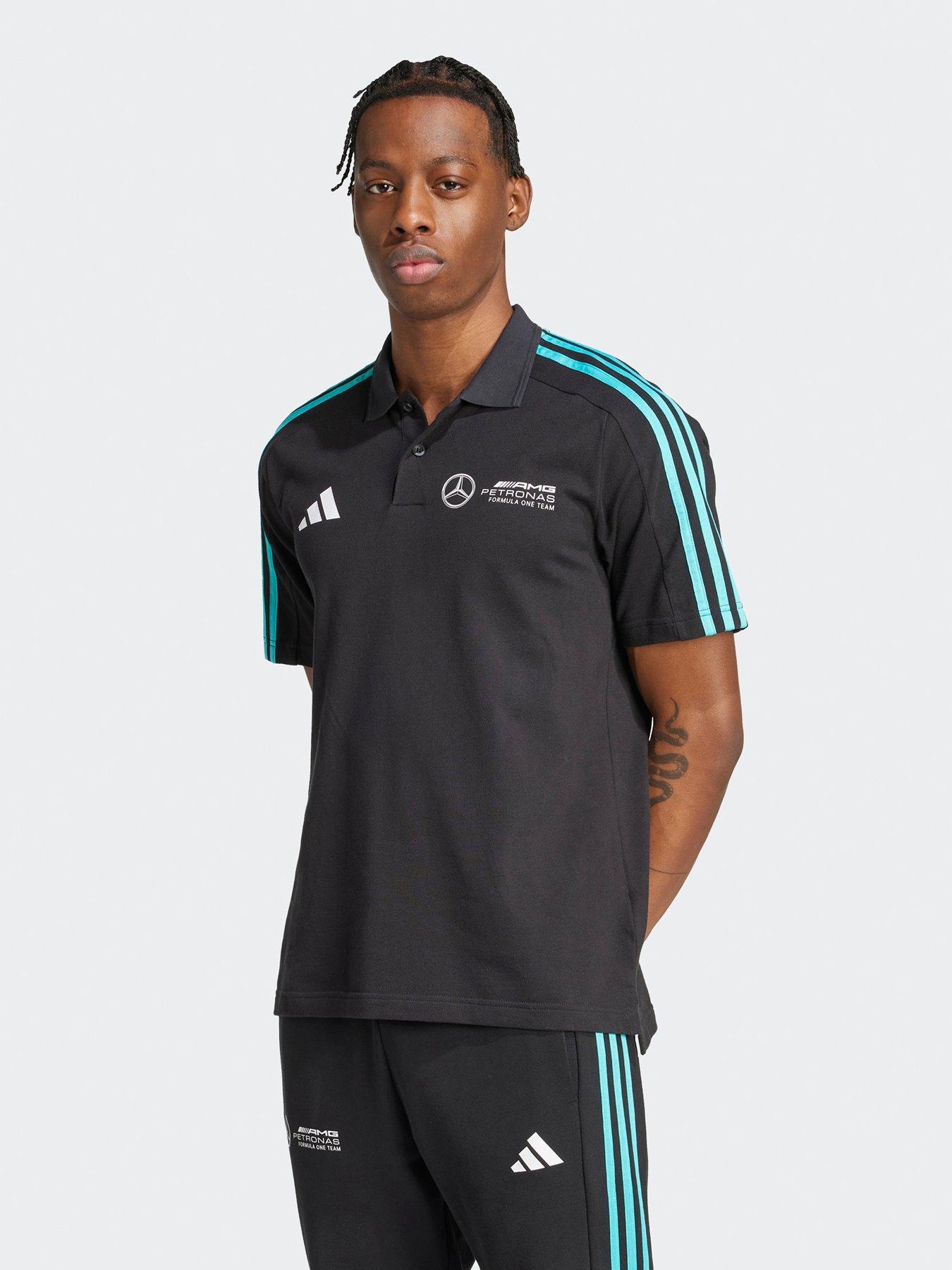 undefined Mens Mercedes Dna Polo Top - Black