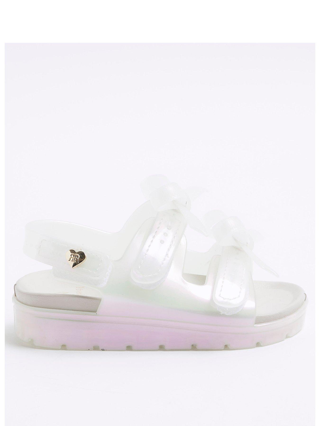undefined Girls Bow Jelly Sandals - White