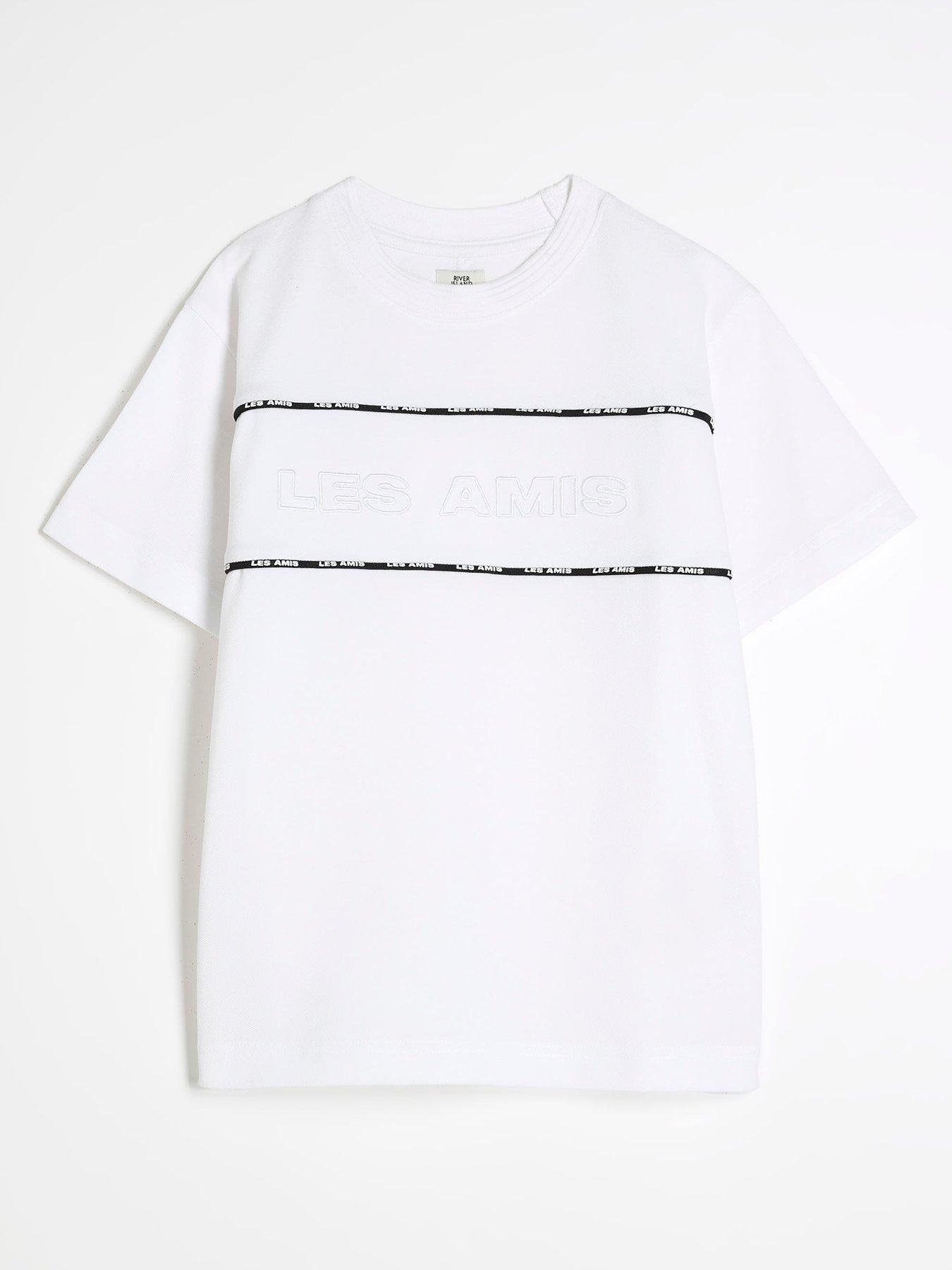 undefined Boys Piped T-Shirt - White
