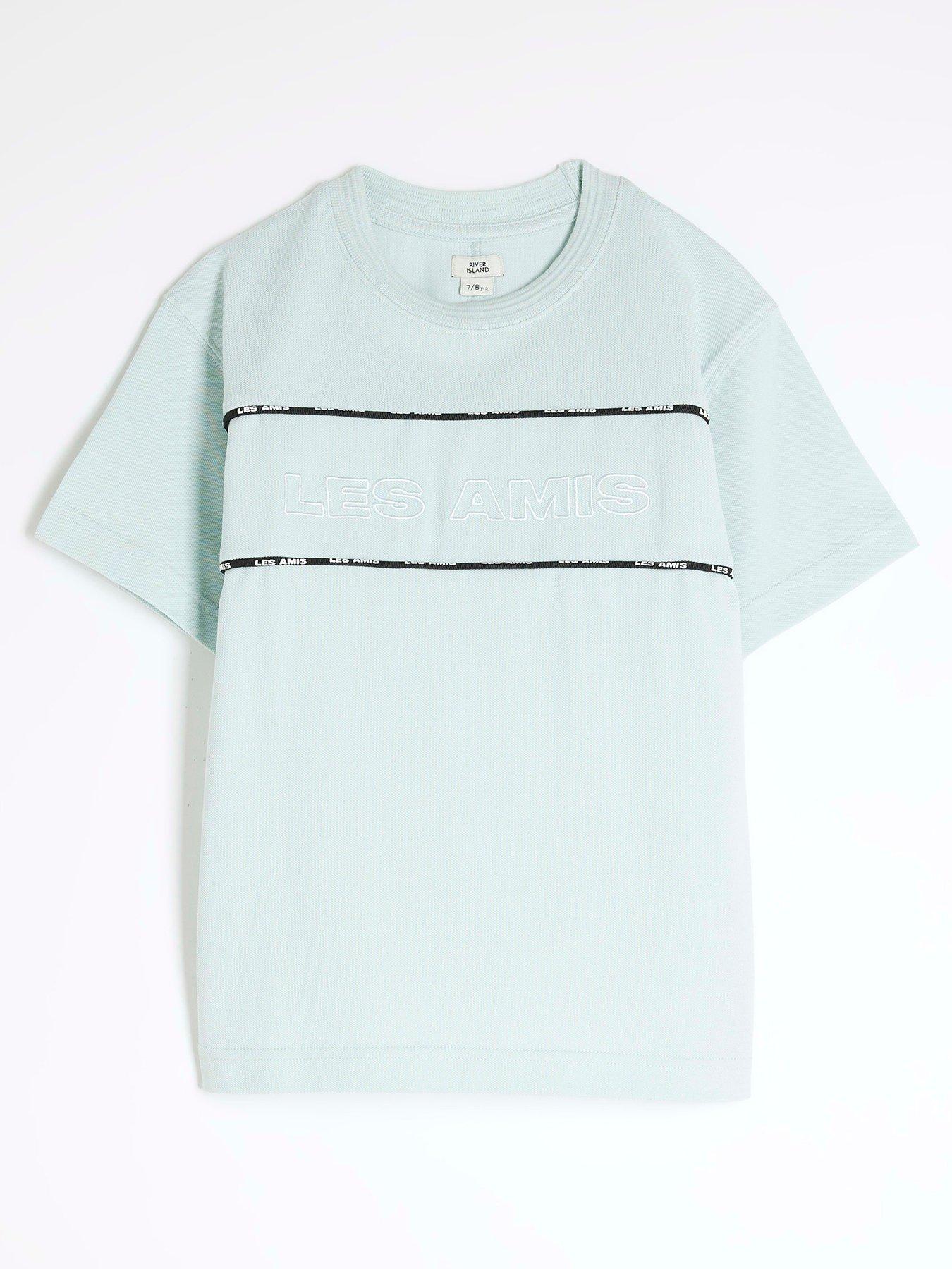 undefined Boys Piped T-Shirt - Ice Blue