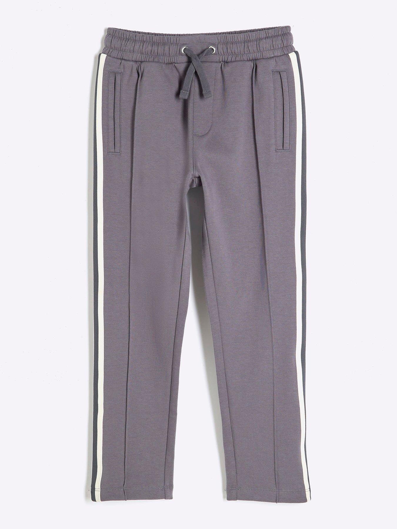 undefined Boys Taped Stripe Joggers - Grey